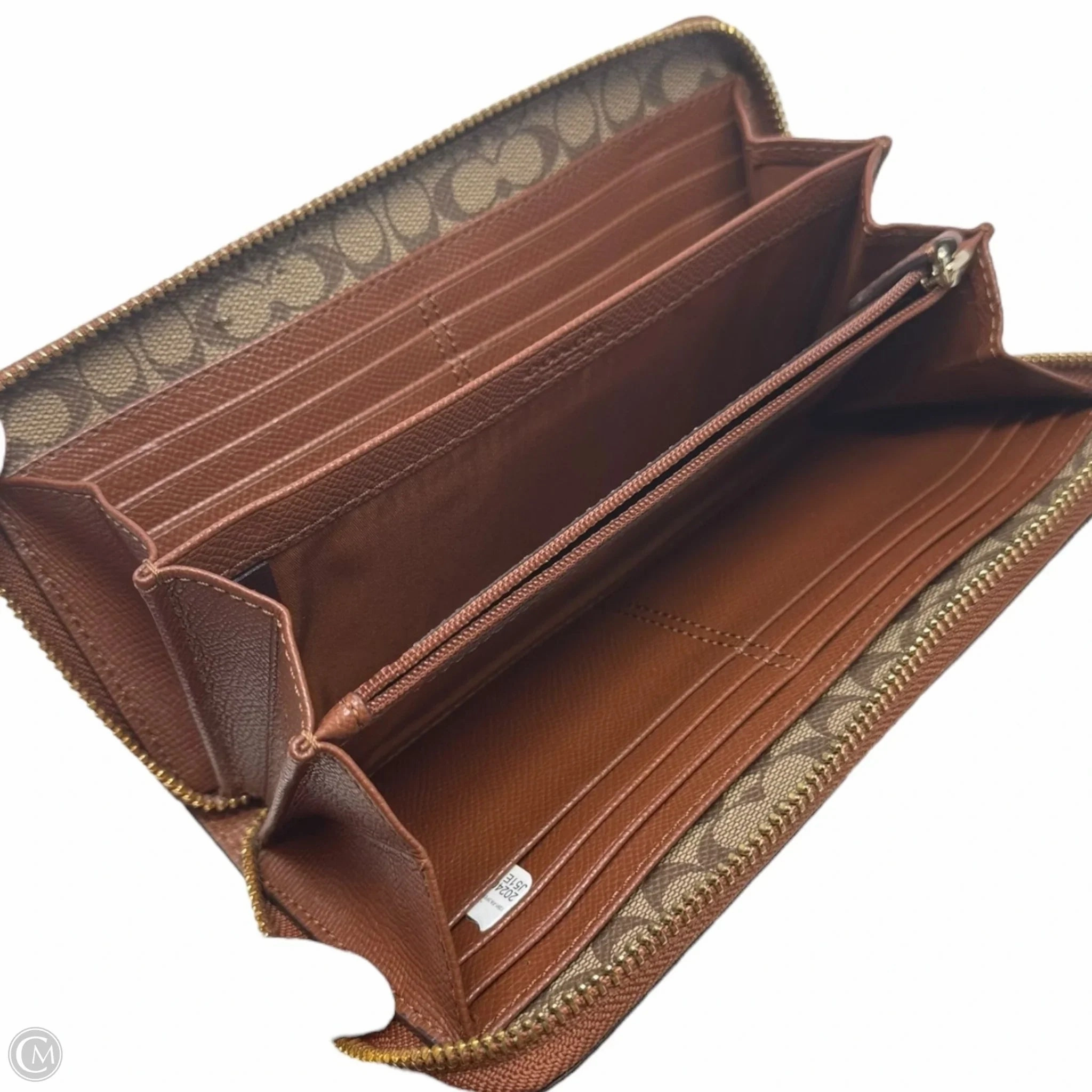 Accordion Zip Around Wallet Designer By Coach, Size: Large