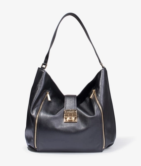 Addie large hobo shoulder bag in black