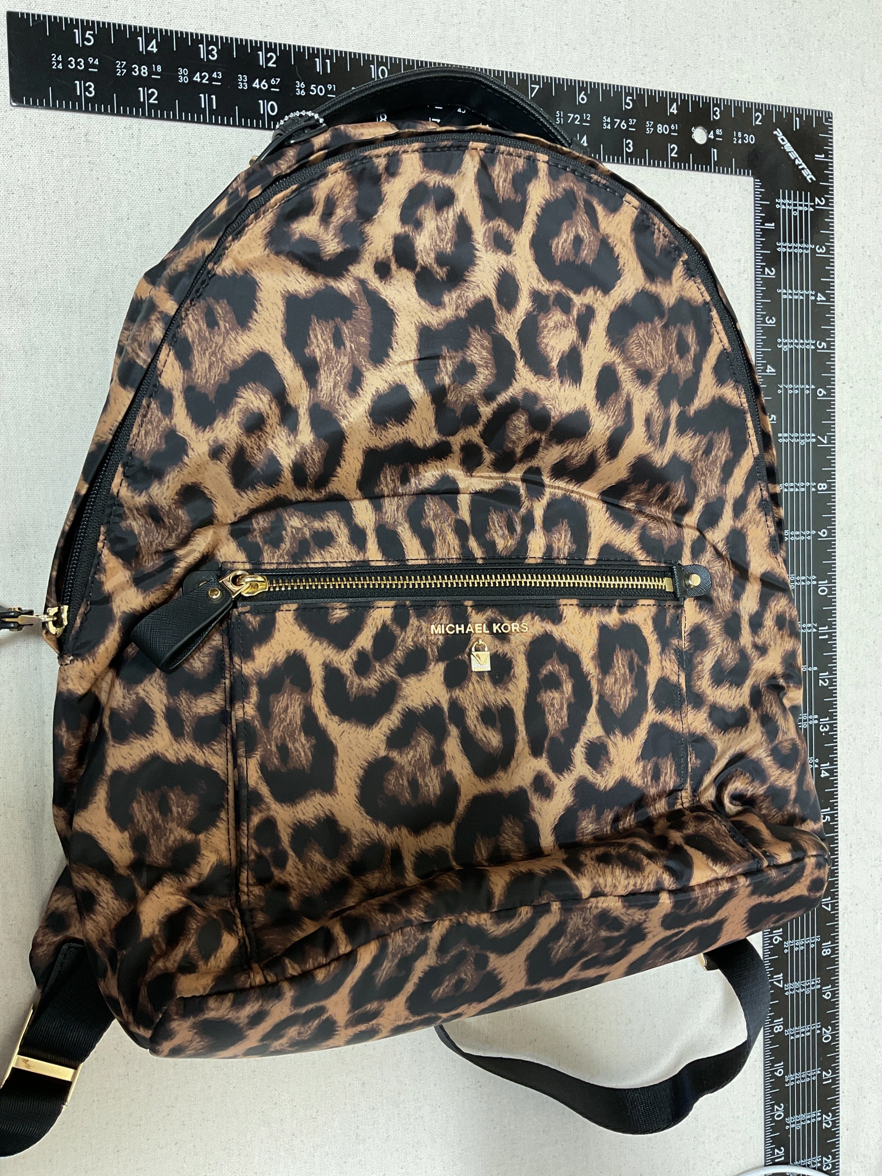 Backpack Designer By Michael Kors In Animal Print, Size:Large
