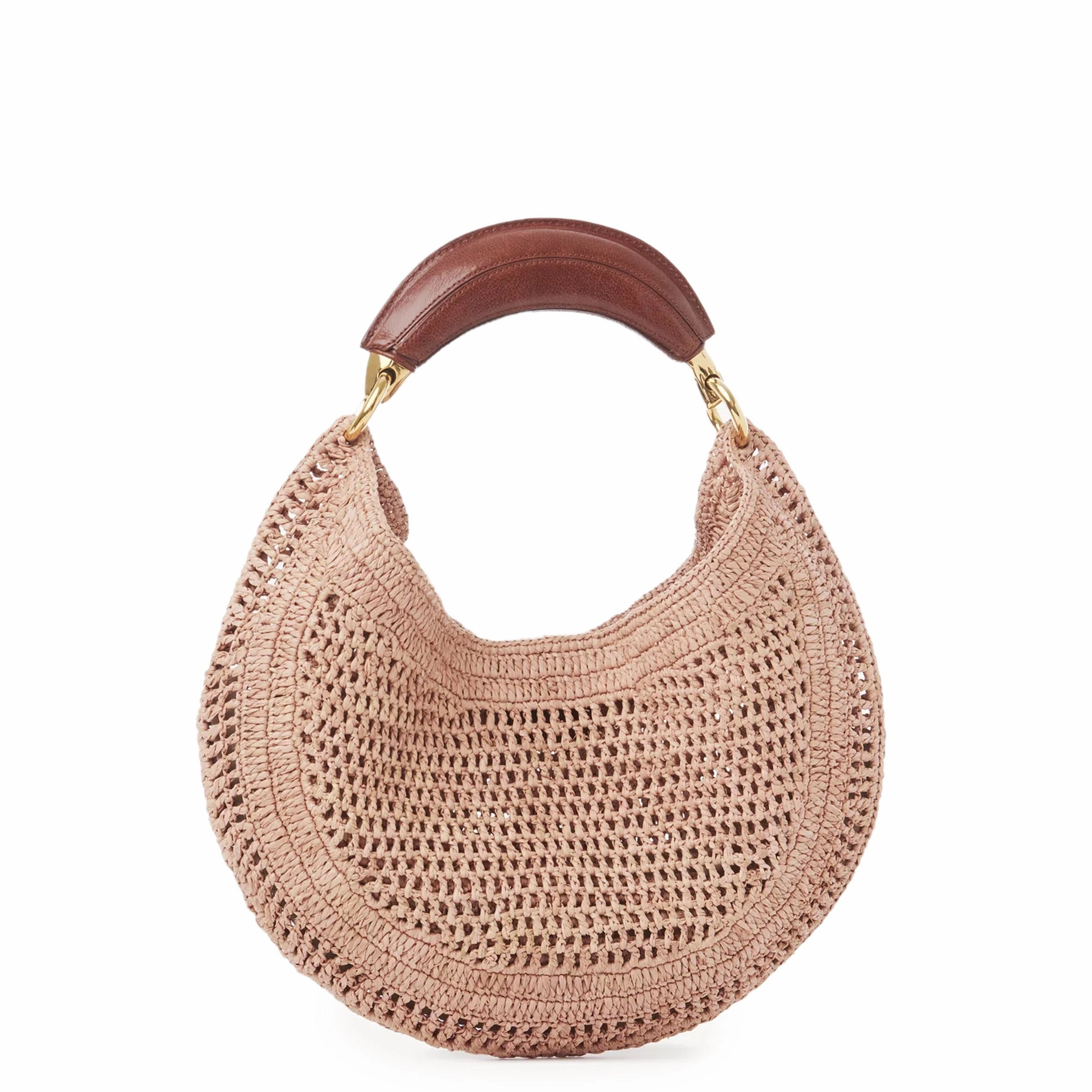 Banana Raffia Hobo, Beige