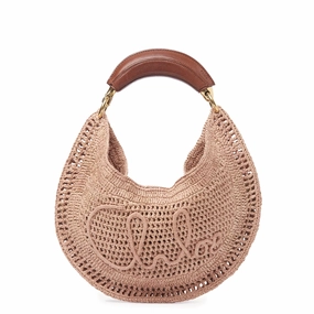 Banana Raffia Hobo, Beige