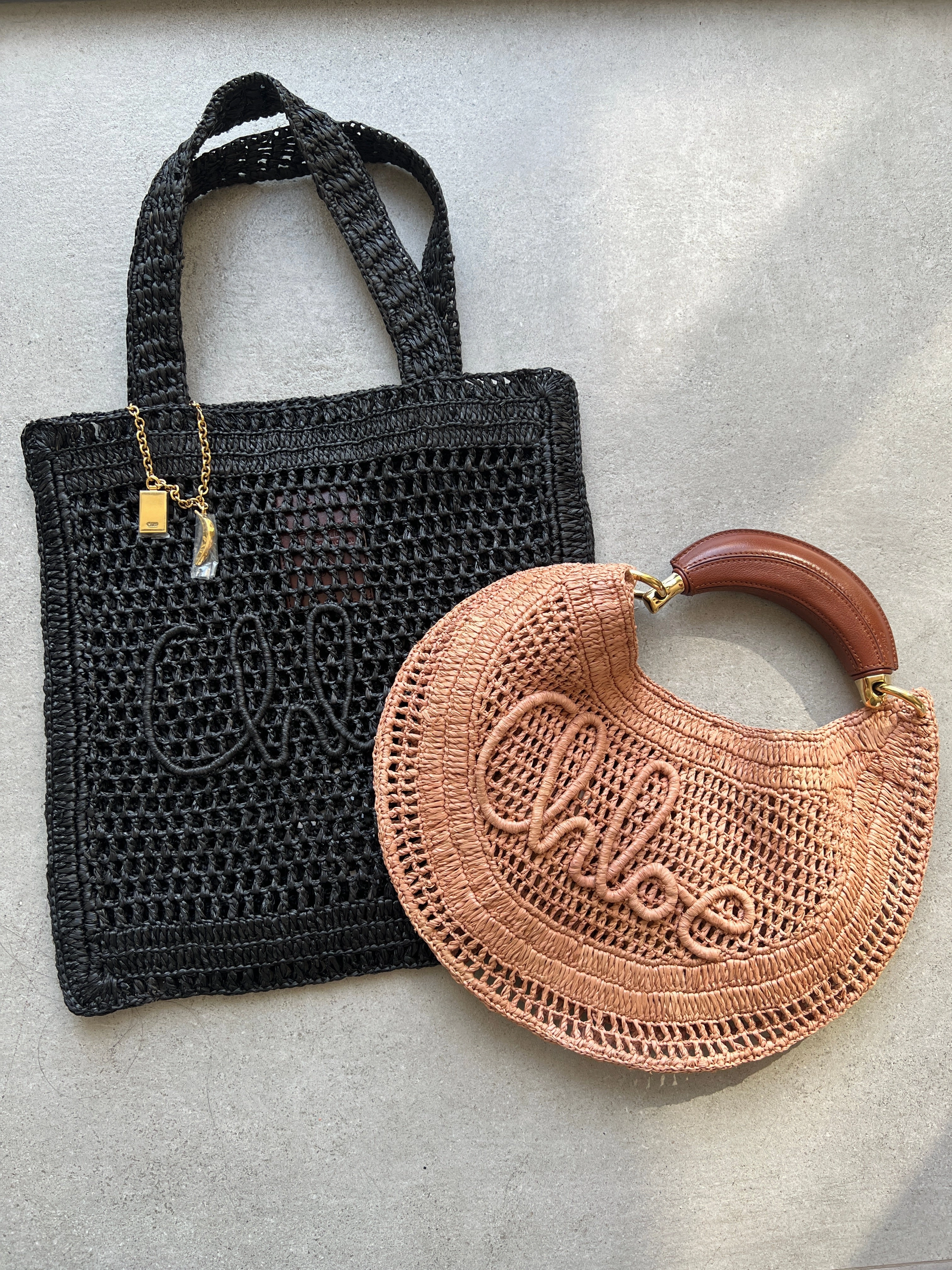 Banana Raffia Hobo, Beige