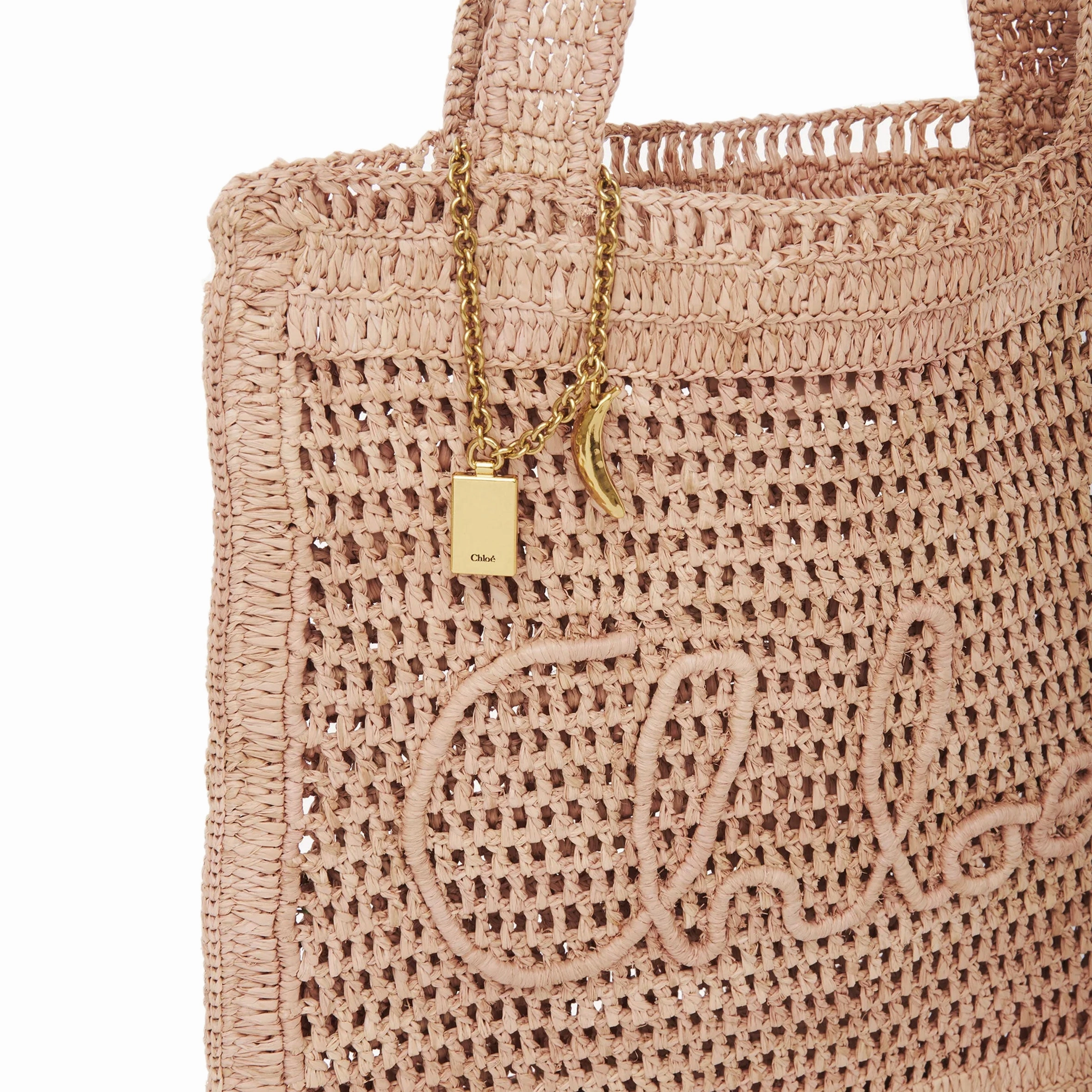 Banana Raffia Tote, Beige