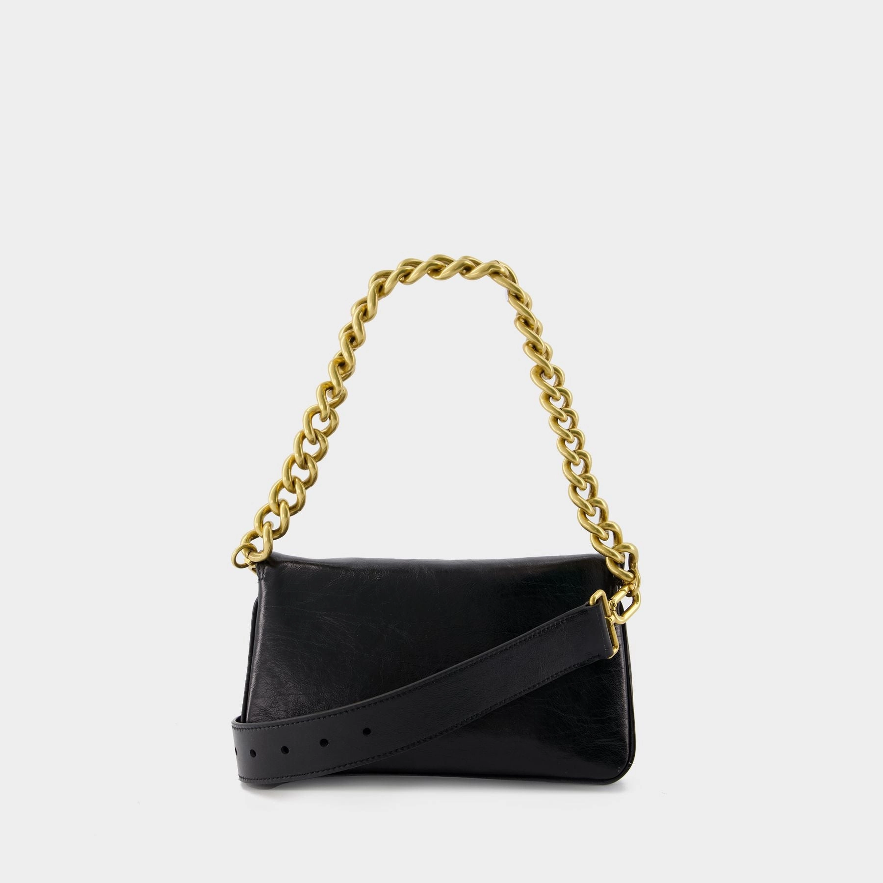 Bb Soft Flap S Crossbody - Balenciaga - Leather - Black