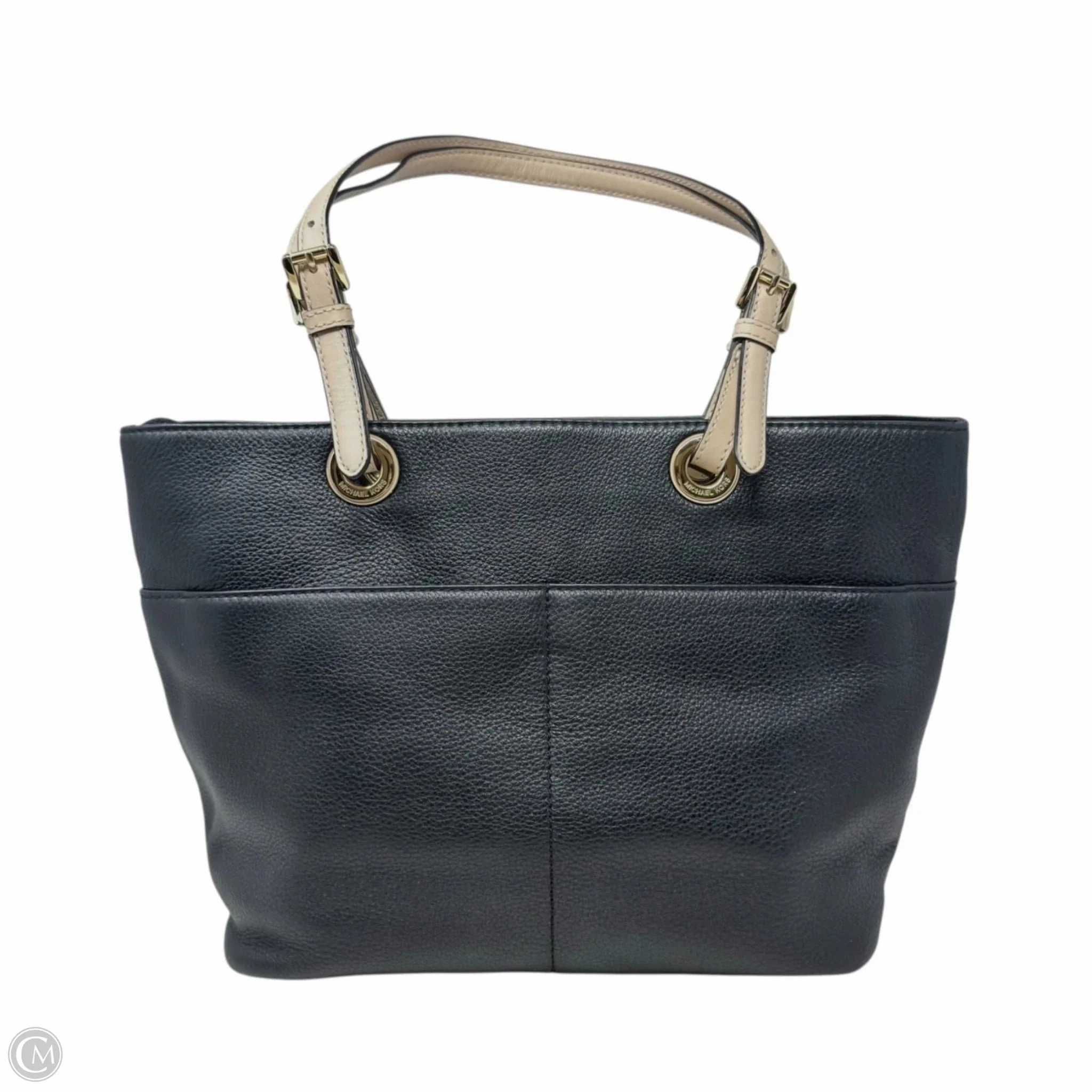 Bedford Leather Zip Pocket Tote Designer By Michael Kors, Size: Medium
