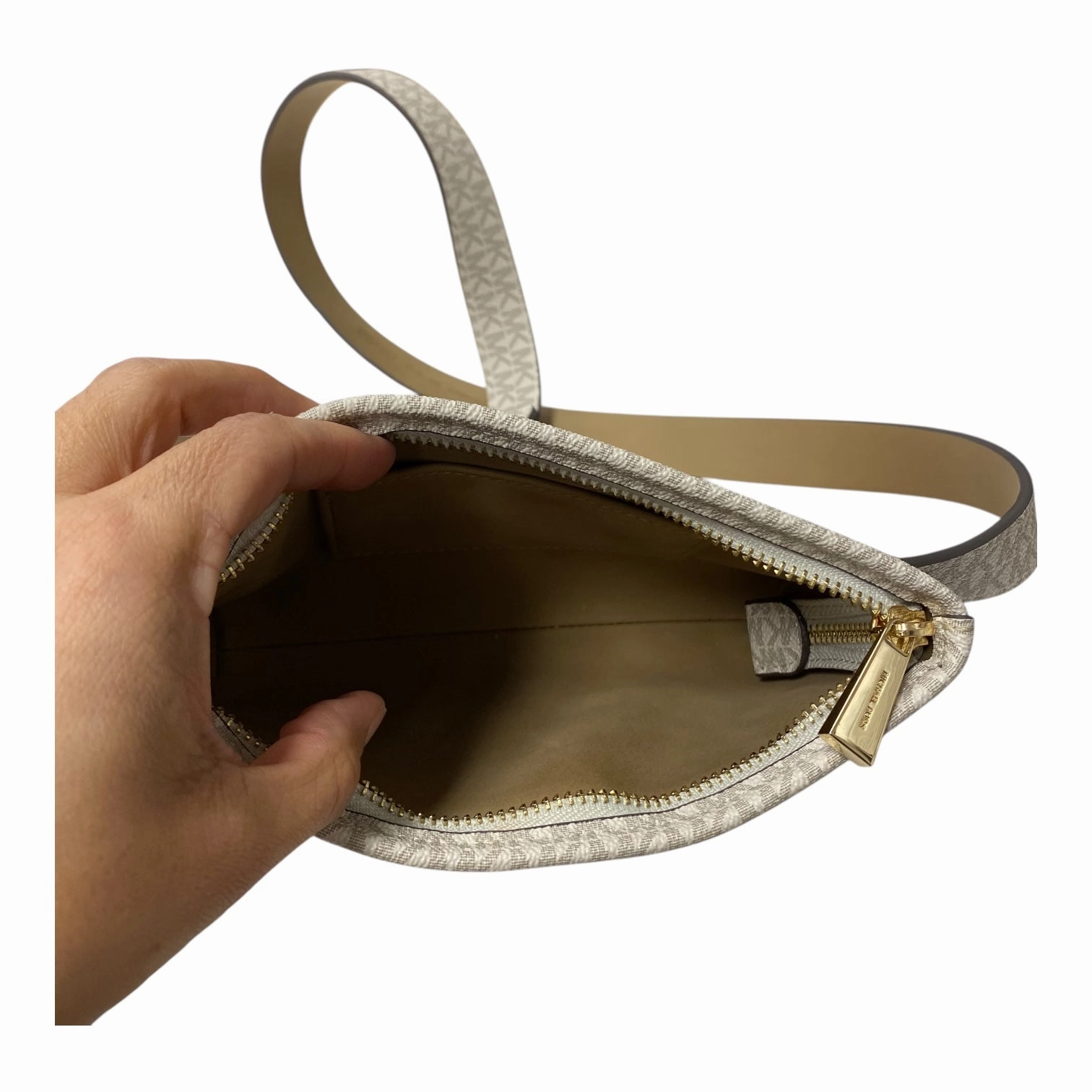 Belt Bag Designer By Michael Kors In White, Size:Large
