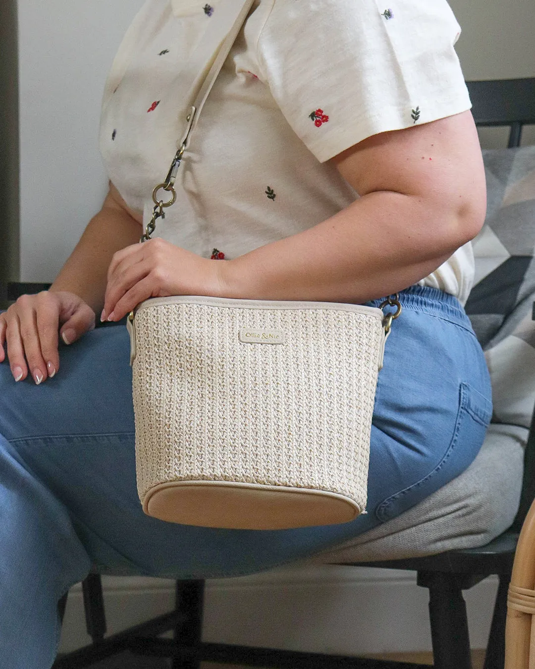 Billie Mini Bucket Bag - Natural