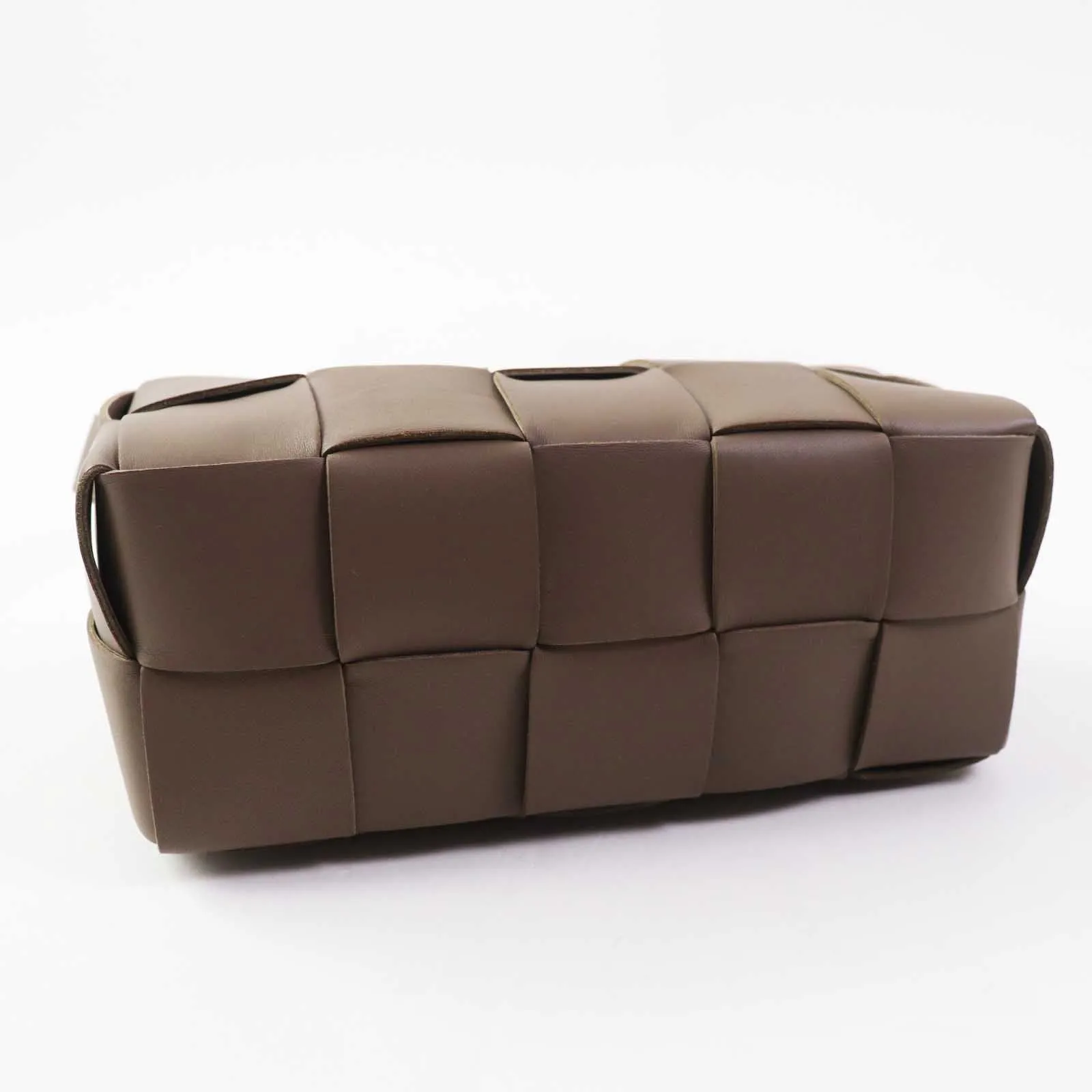 BOTTEGAVENETA Shoulder Bag 729166 leather Taupe (Greige) Small Brick Cassette