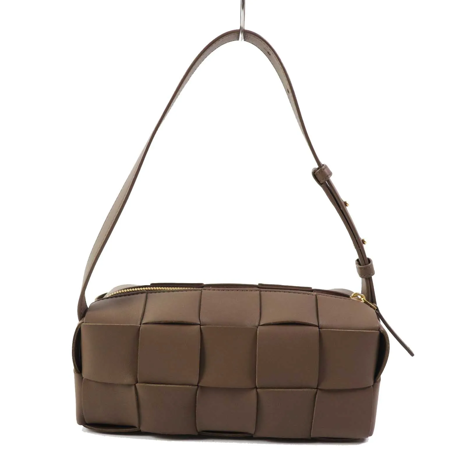 BOTTEGAVENETA Shoulder Bag 729166 leather Taupe (Greige) Small Brick Cassette
