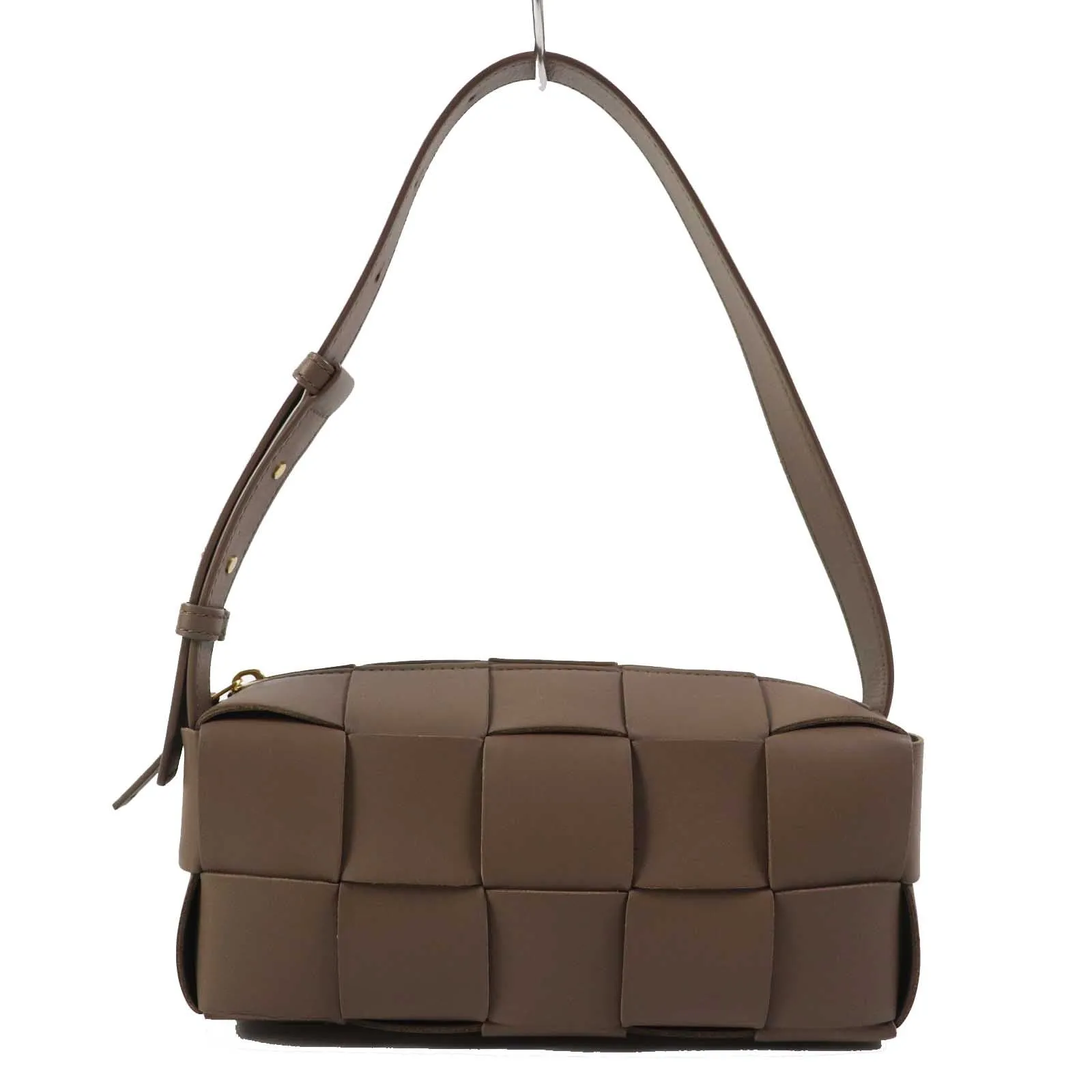 BOTTEGAVENETA Shoulder Bag 729166 leather Taupe (Greige) Small Brick Cassette