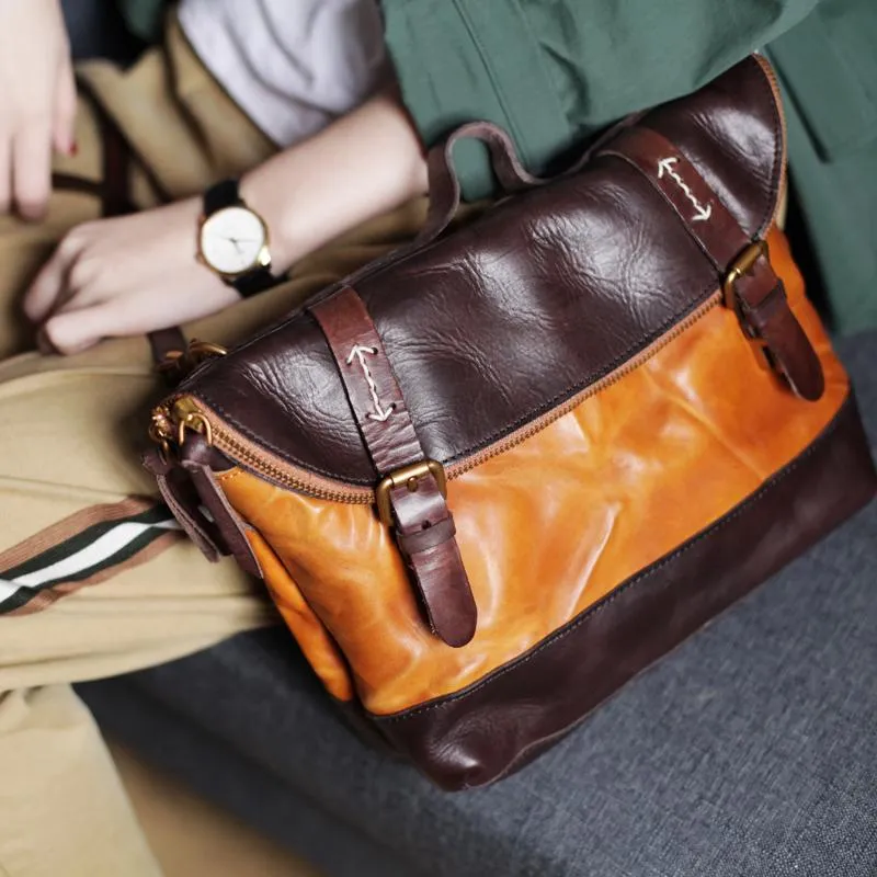 Brown Womens Leather Satchel Handbag Womens Satchel Shoulder Handbags Purse for Ladies