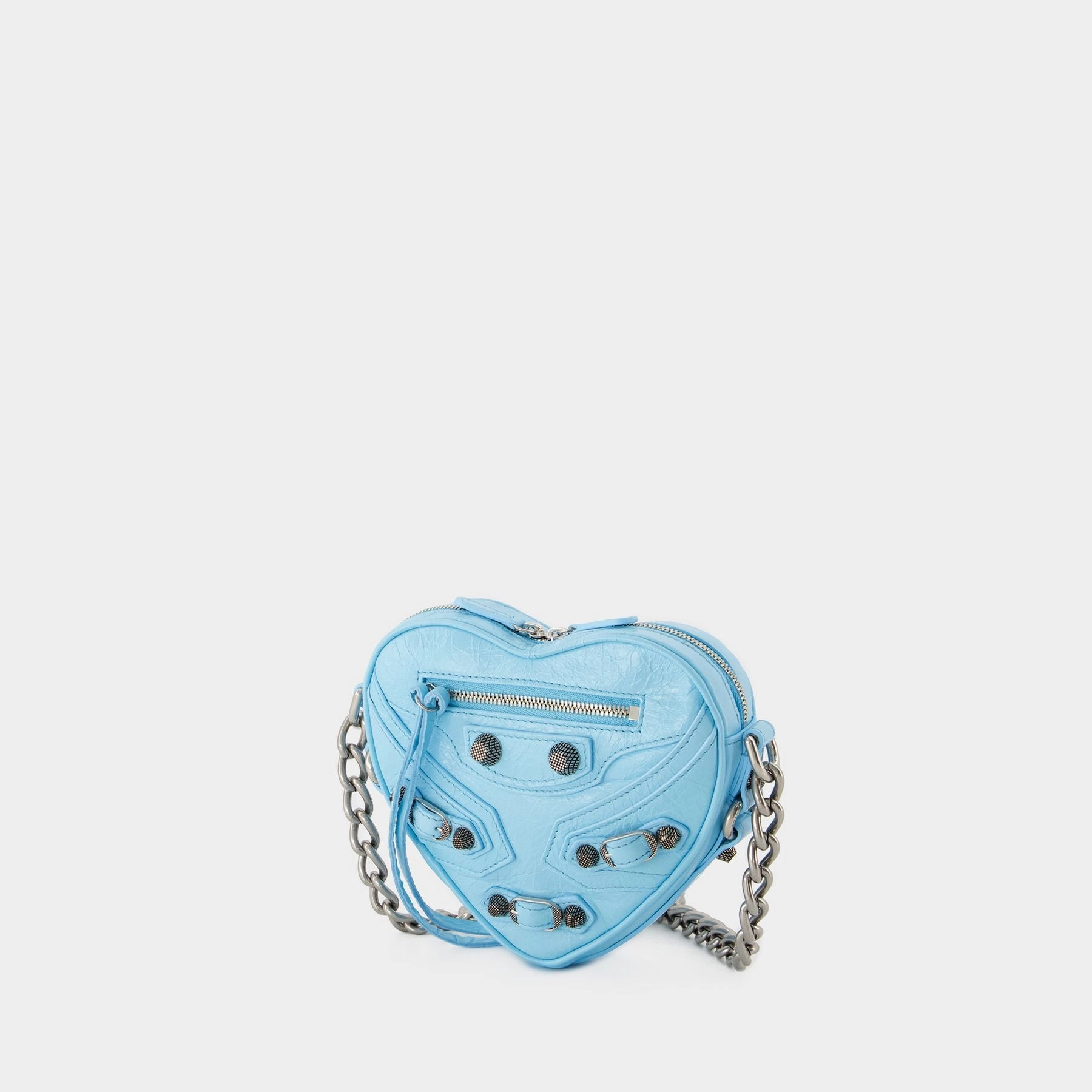 Cag Heart Mini Bag - Balenciaga - Leather - Sea Blue