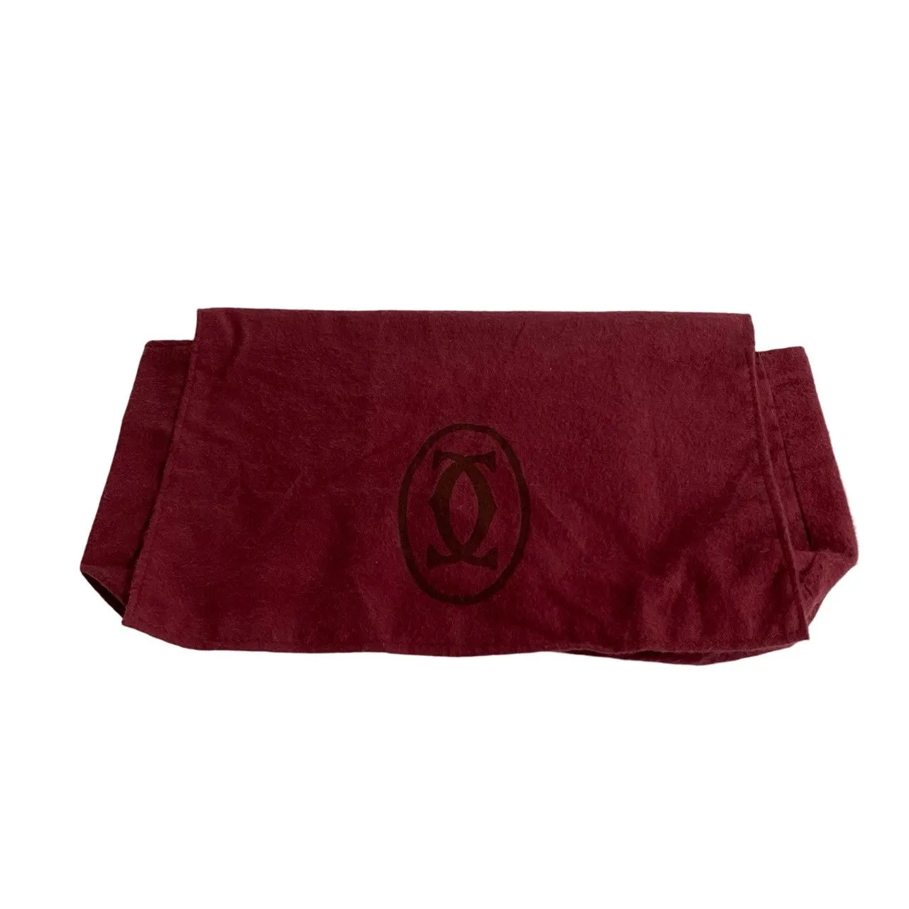 CARTIER Shoulder Bag leather wine-red Must Line