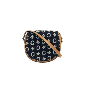 CELINE C Macadam Shoulder bag Navy Vintage d673x7