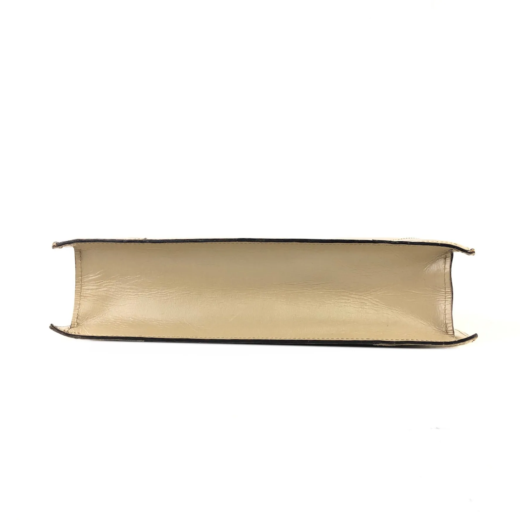 CELINE Crocodile emboss Square Leather Crossbody Shoulderbag Beige Vintage OldCELINE 7tbf3r