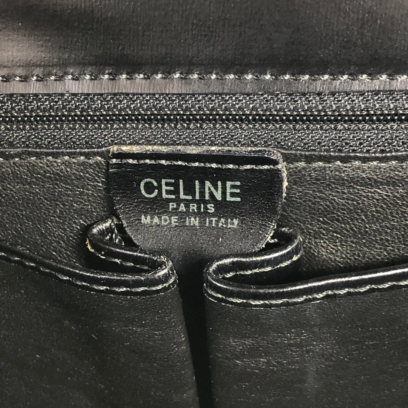 CELINE Horse Bit Shoulder bag Black Vintage hcjm5v