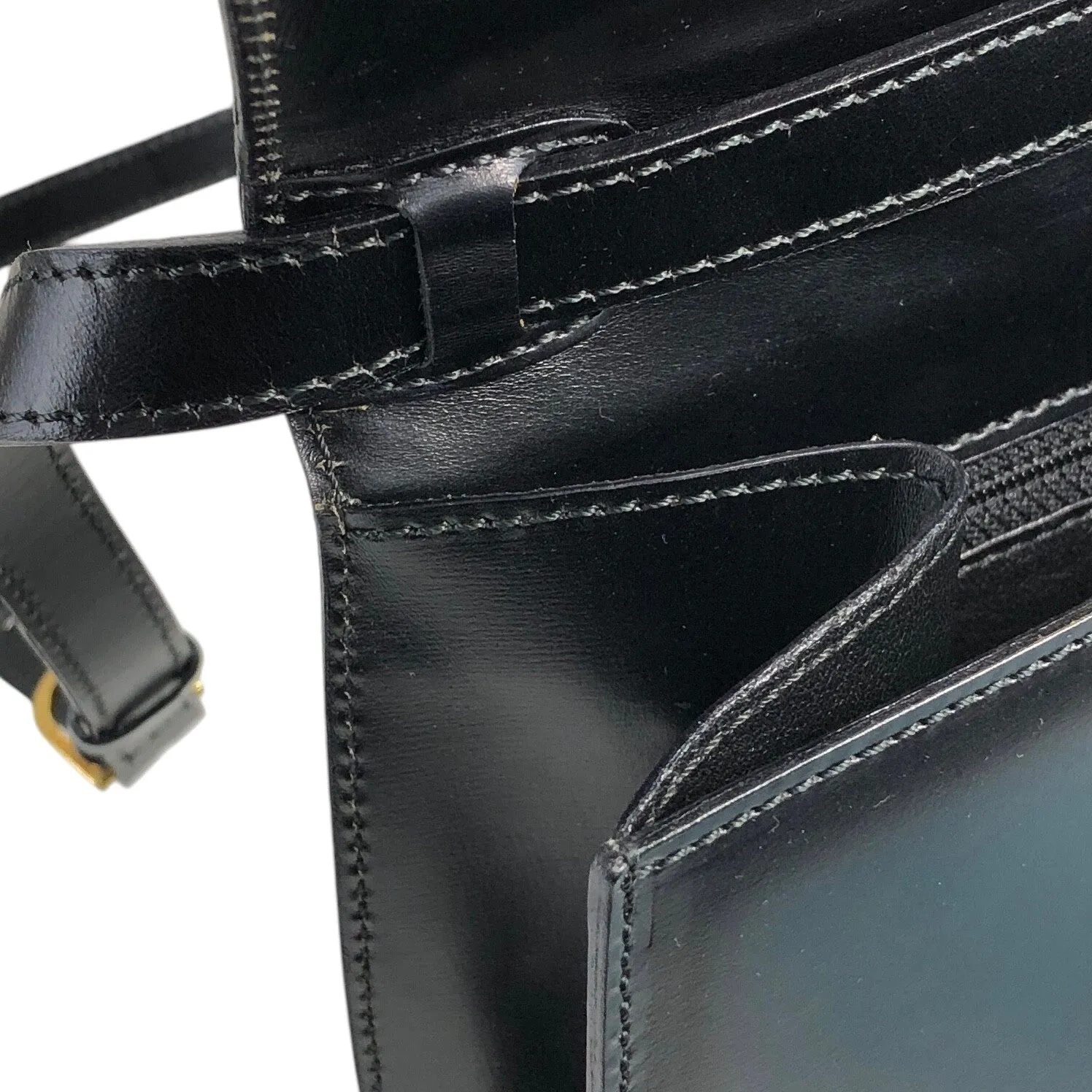 CELINE Horse Bit Shoulder bag Black Vintage hcjm5v