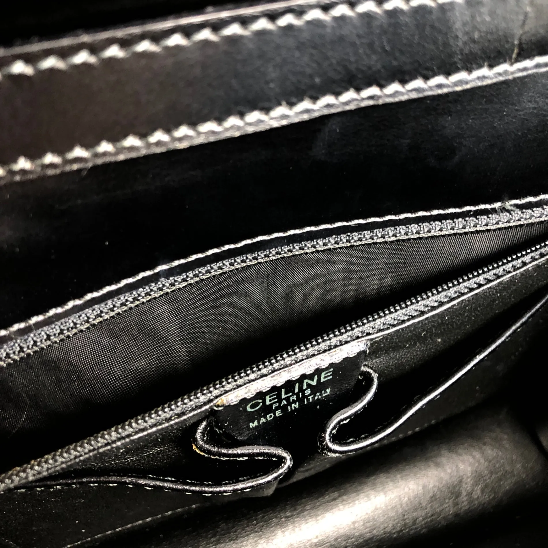 CELINE Horse Bit Shoulder bag Black Vintage hcjm5v