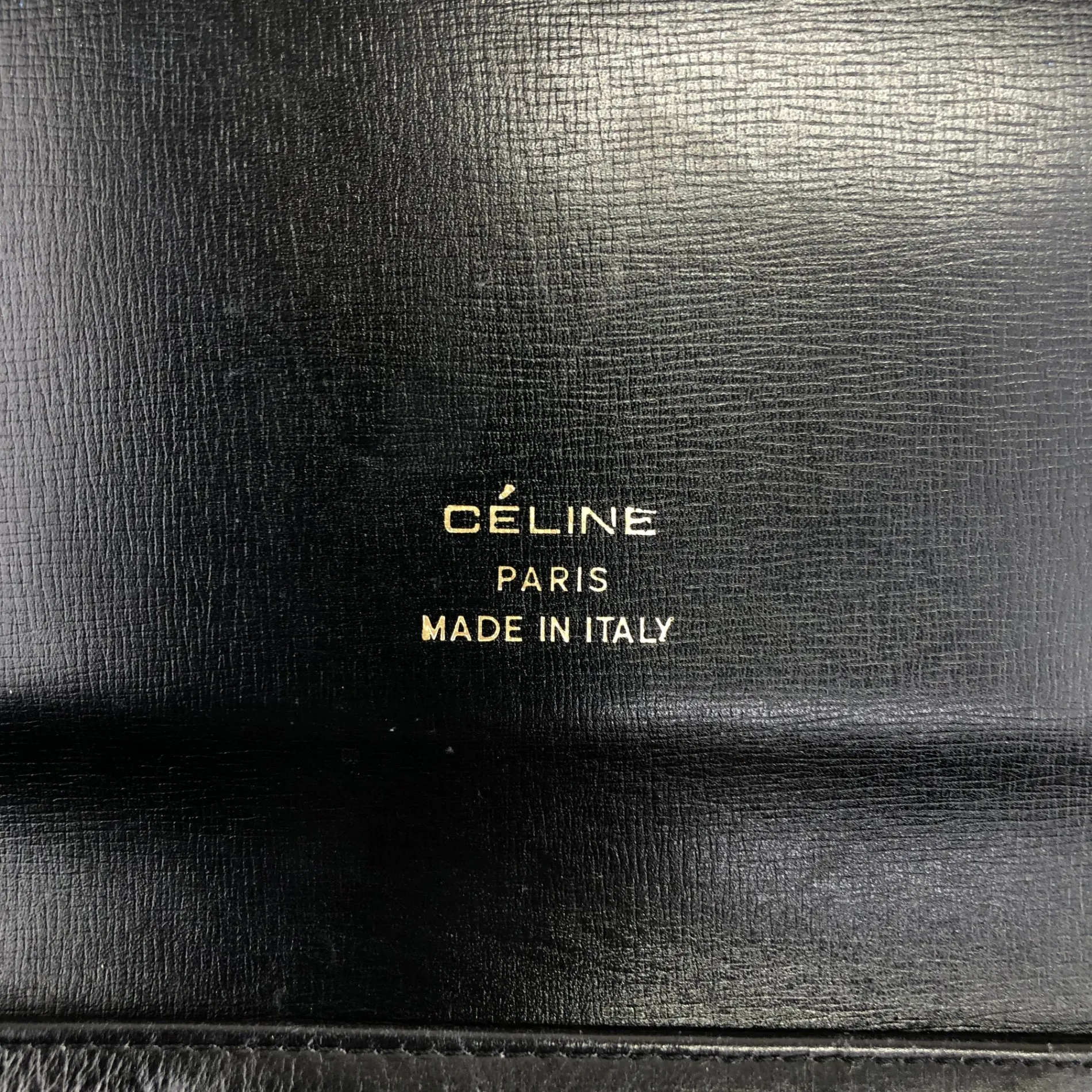 CELINE Horse Carriage Shoulder bag Black Vintage mi8zzx