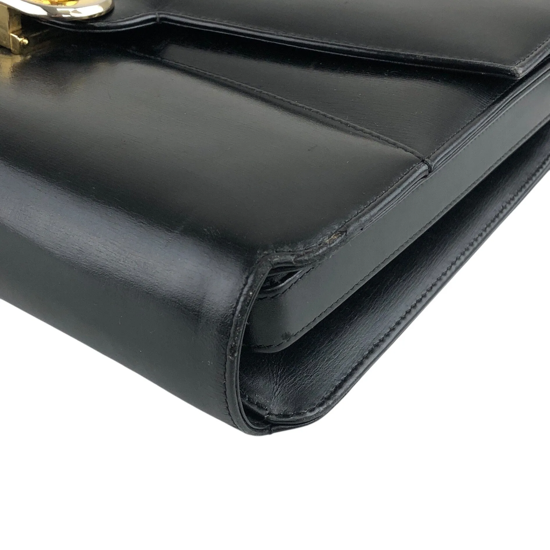CELINE Horse Carriage Shoulder bag Black Vintage mi8zzx