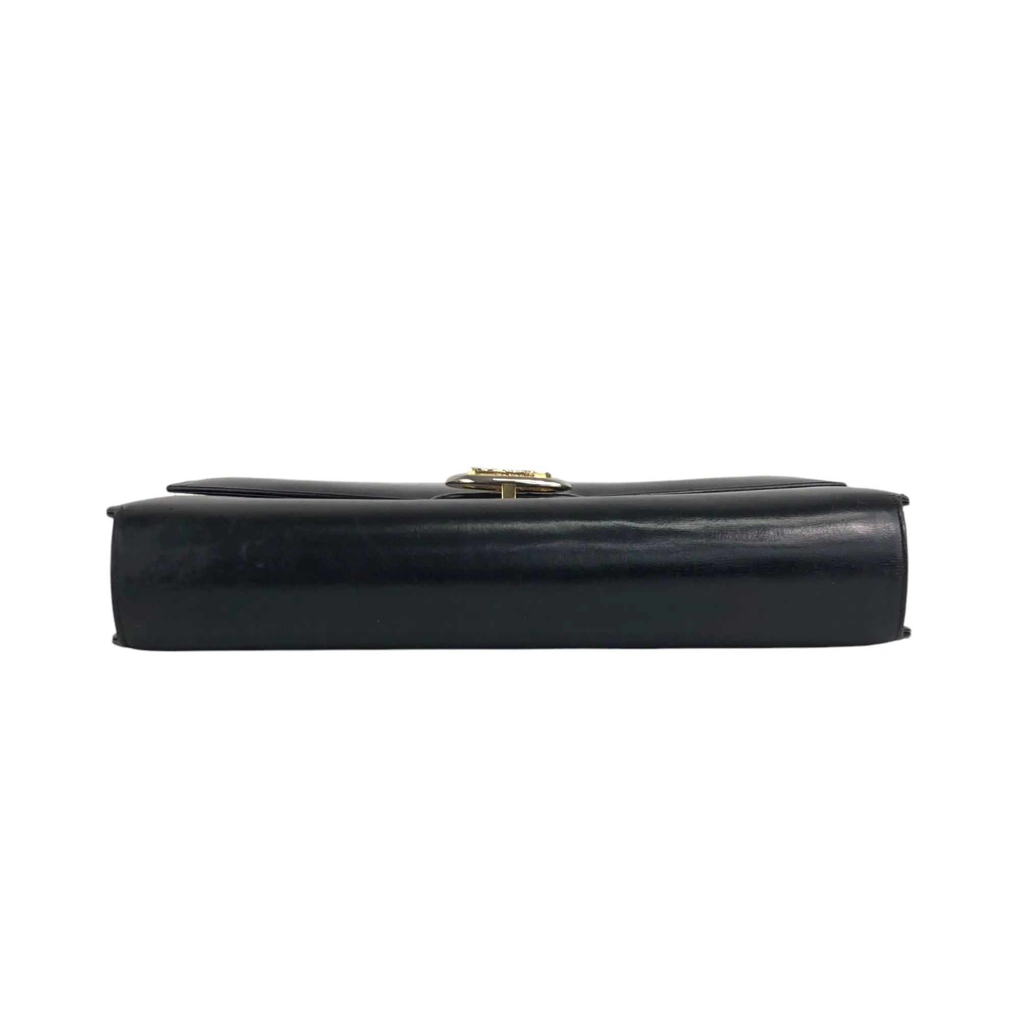 CELINE Horse Carriage Shoulder bag Black Vintage mi8zzx