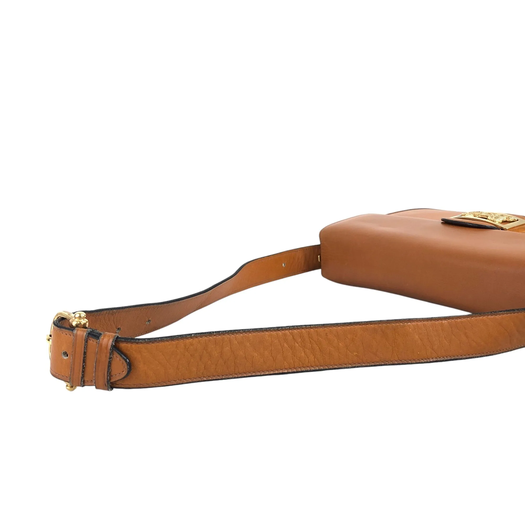 CELINE Horse Carriage Shoulder bag Brown Vintage pejihj
