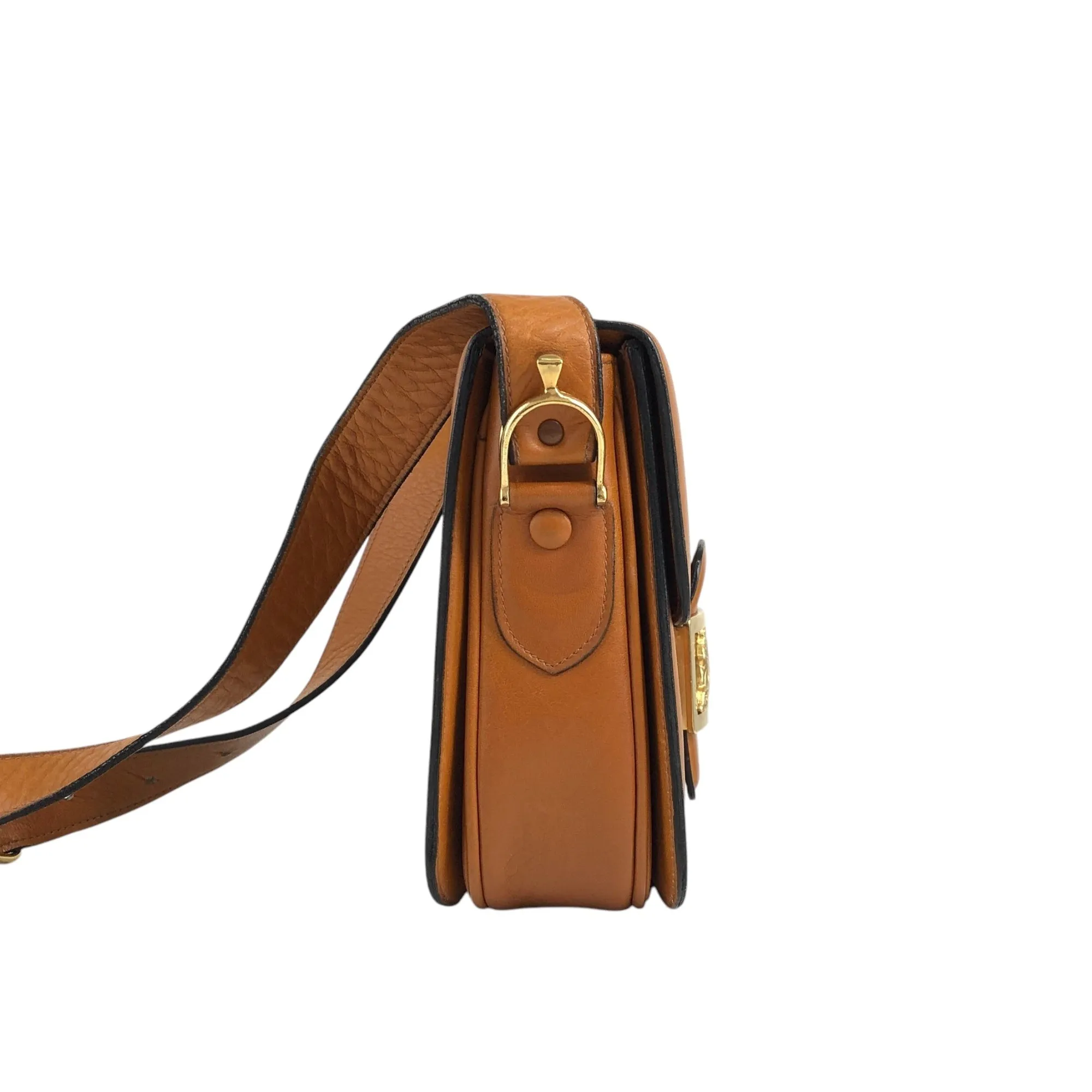 CELINE Horse Carriage Shoulder bag Brown Vintage pejihj