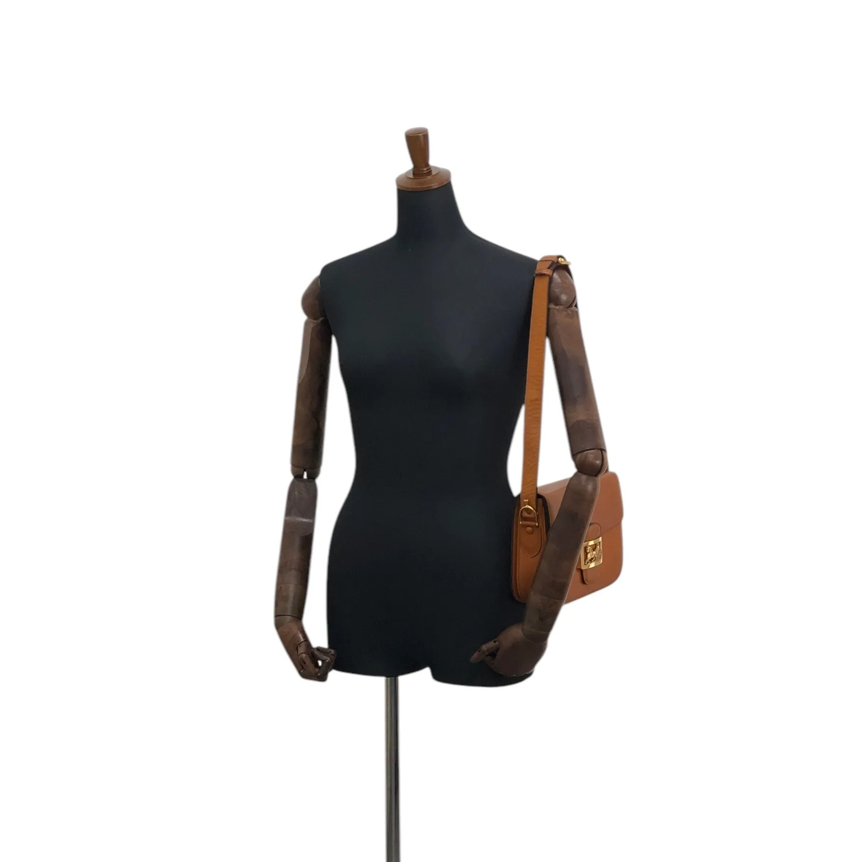 CELINE Horse Carriage Shoulder bag Brown Vintage pejihj