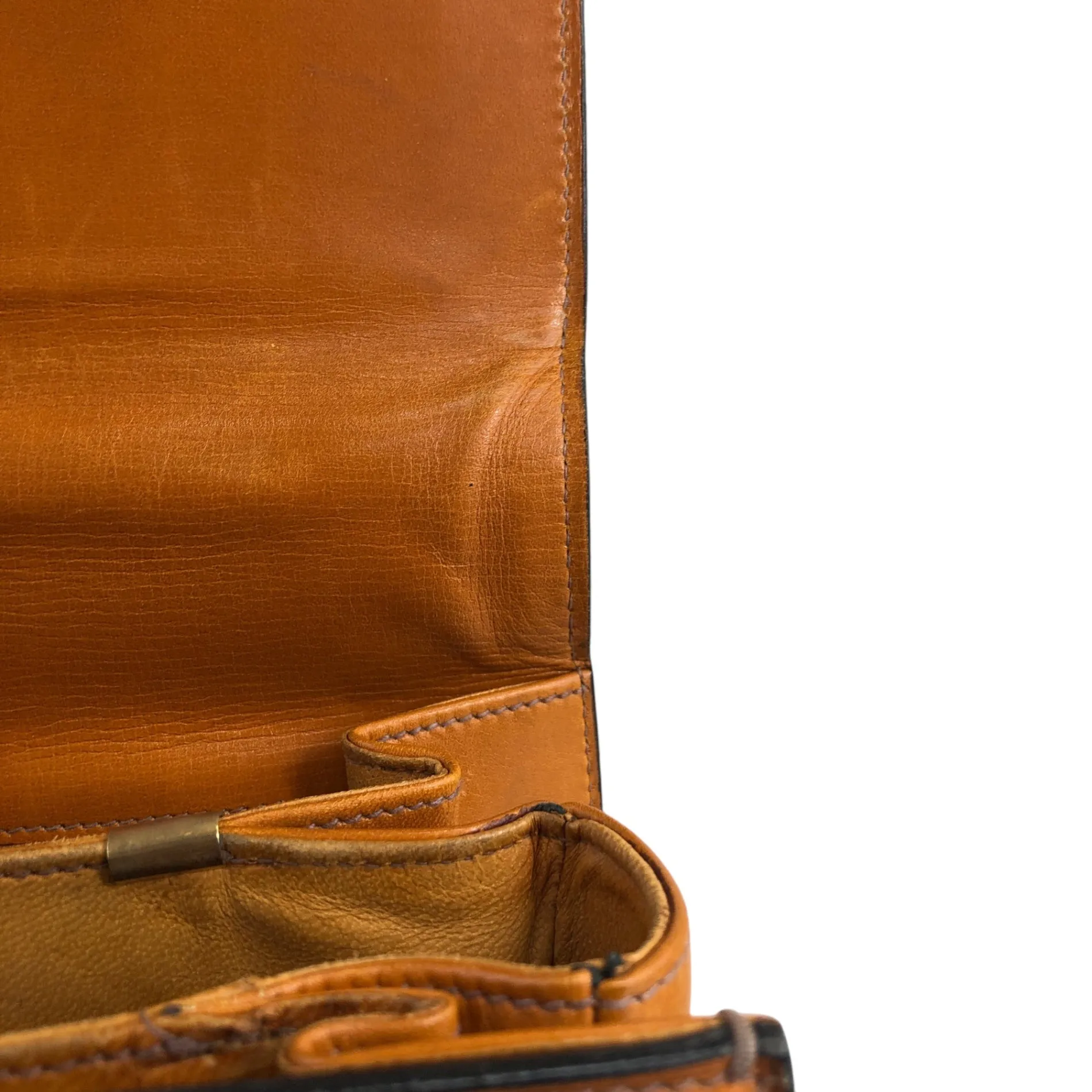 CELINE Horse Carriage Shoulder bag Brown Vintage pejihj