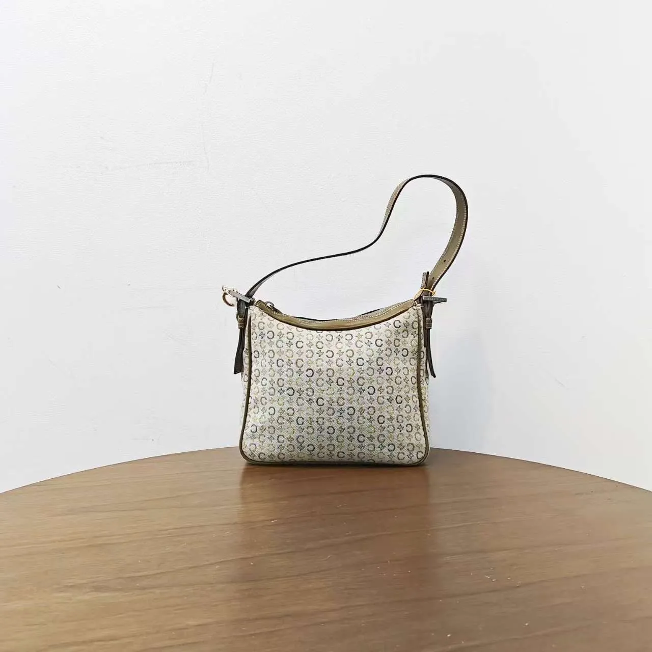 Celine Macadam Green Shoulder Bag