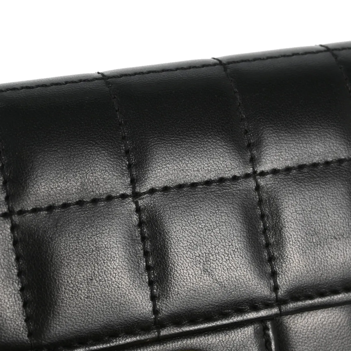 Chanel Black Lambskin Choco Bar East West Shoulder Bag