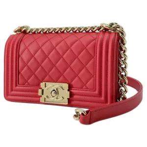 Chanel Chain Shoulder Bag Coco Mark Boy Lambskin A67085 CHANEL 2way
