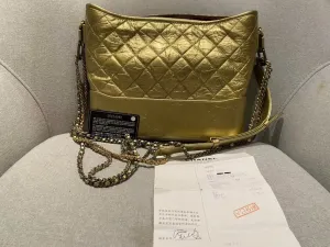 Chanel Quilted Gold Shoulder Bag