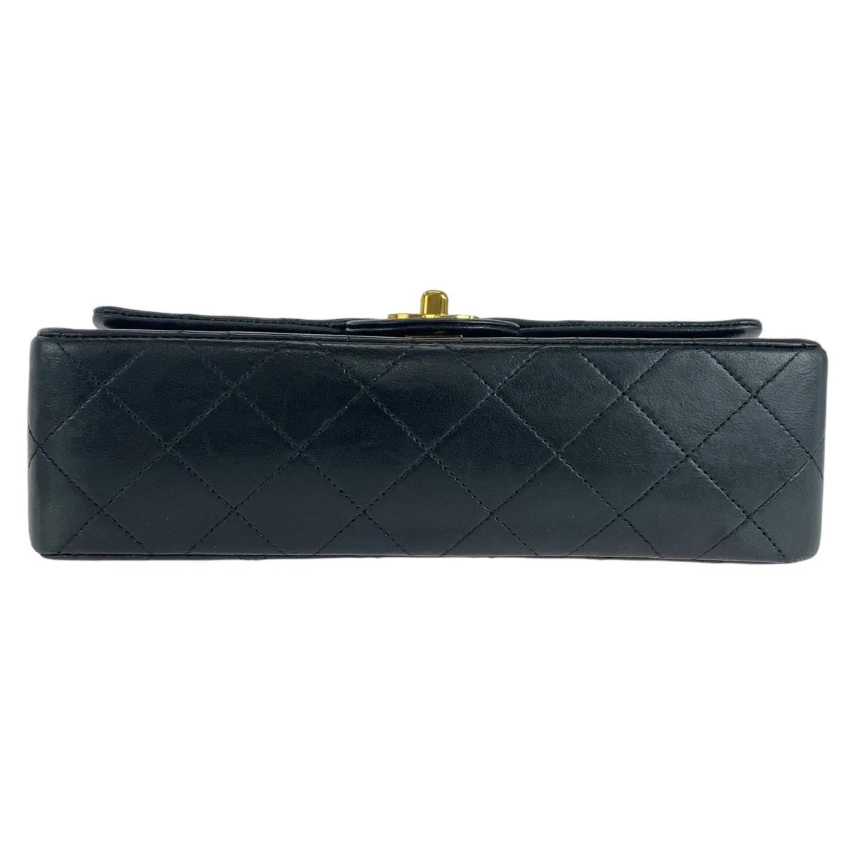 CHANEL Shoulder Bag lambskin Black GoldMetal Matrasse COCO Mark Turnlock Women Used