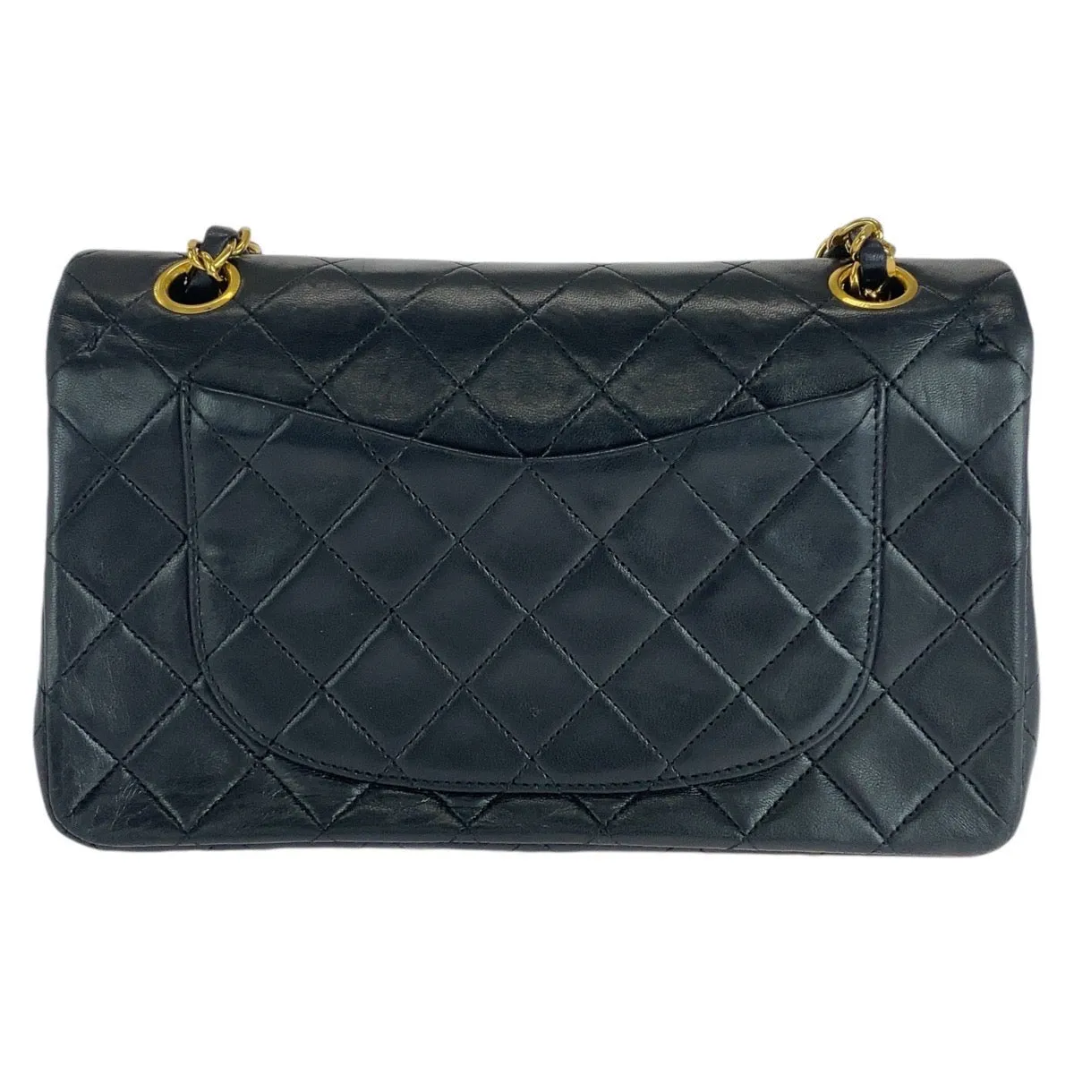 CHANEL Shoulder Bag lambskin Black GoldMetal Matrasse COCO Mark Turnlock Women Used