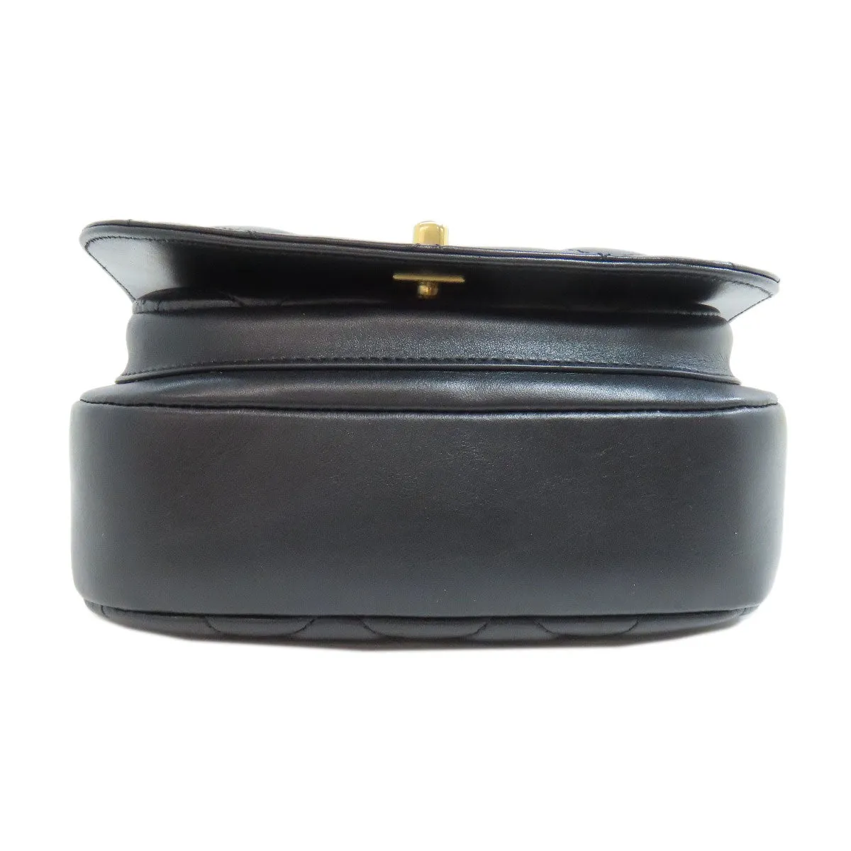 CHANEL Shoulder Bag lambskin black Matelasse ChainShoulder Gold Metal