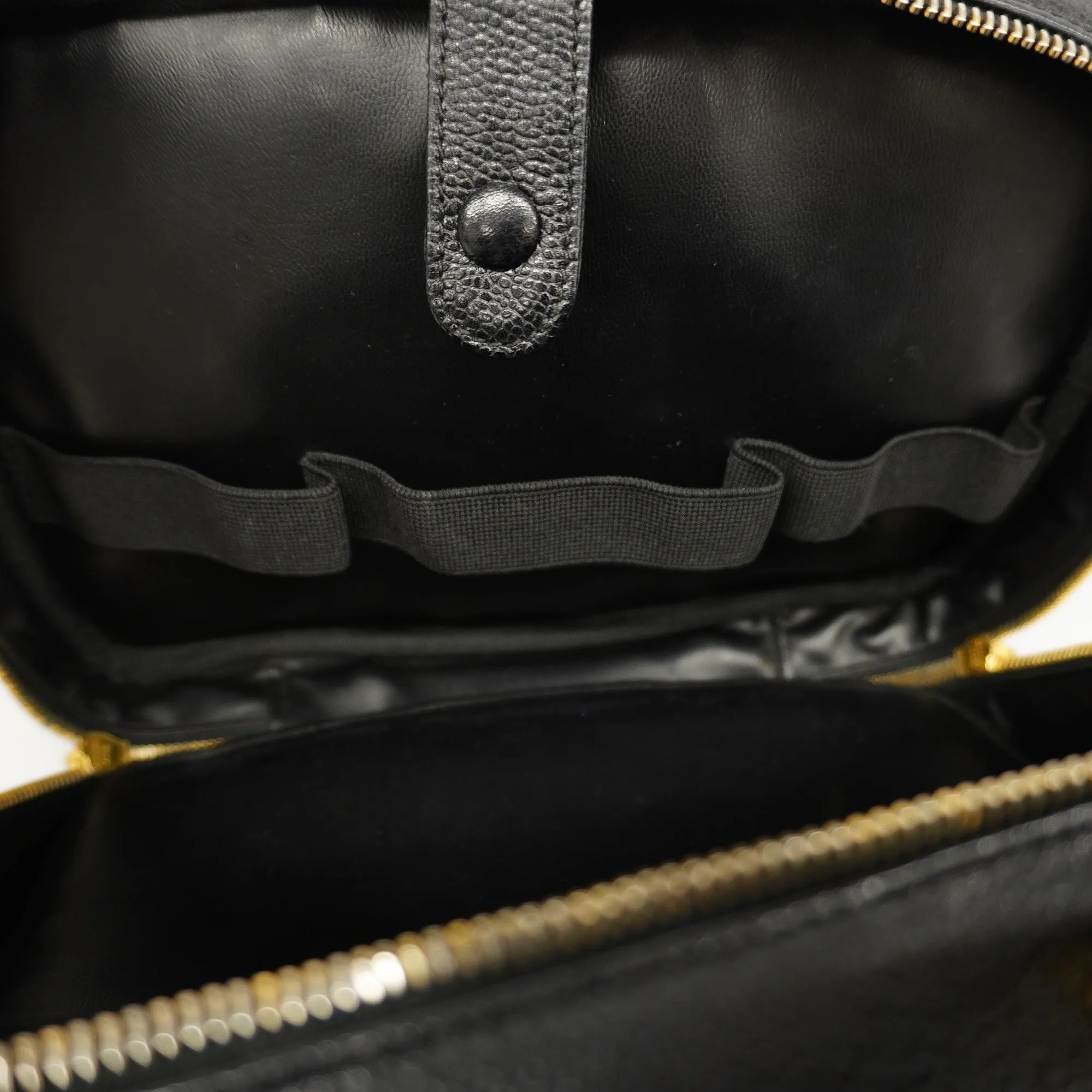 ChanelAuth  2WAY Bag Women's Caviar Leather HandBag,Shoulder Bag Black