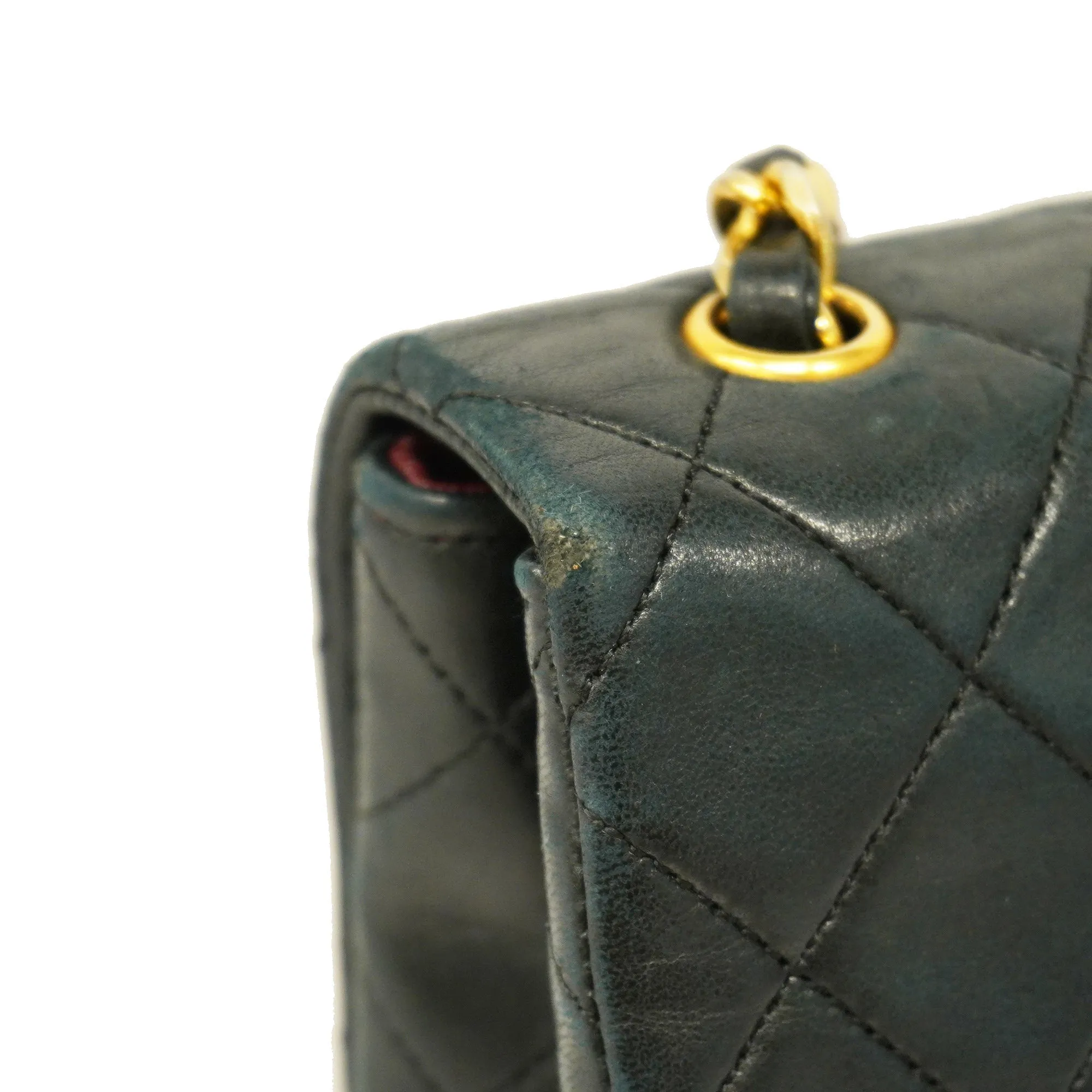 ChanelAuth  Matelasse Chain Shoulder Women's Leather Shoulder Bag Black