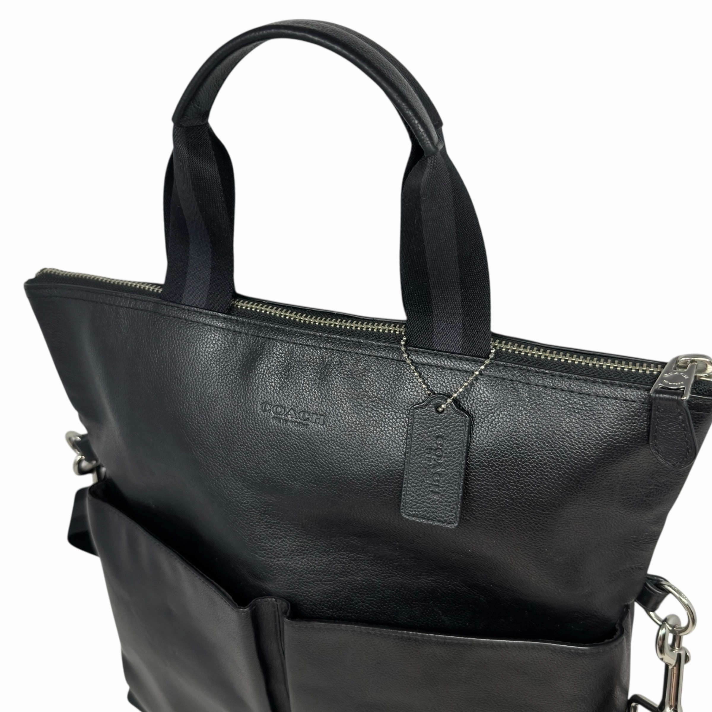 Charles Foldover Tote Designer By Coach, Size: Large