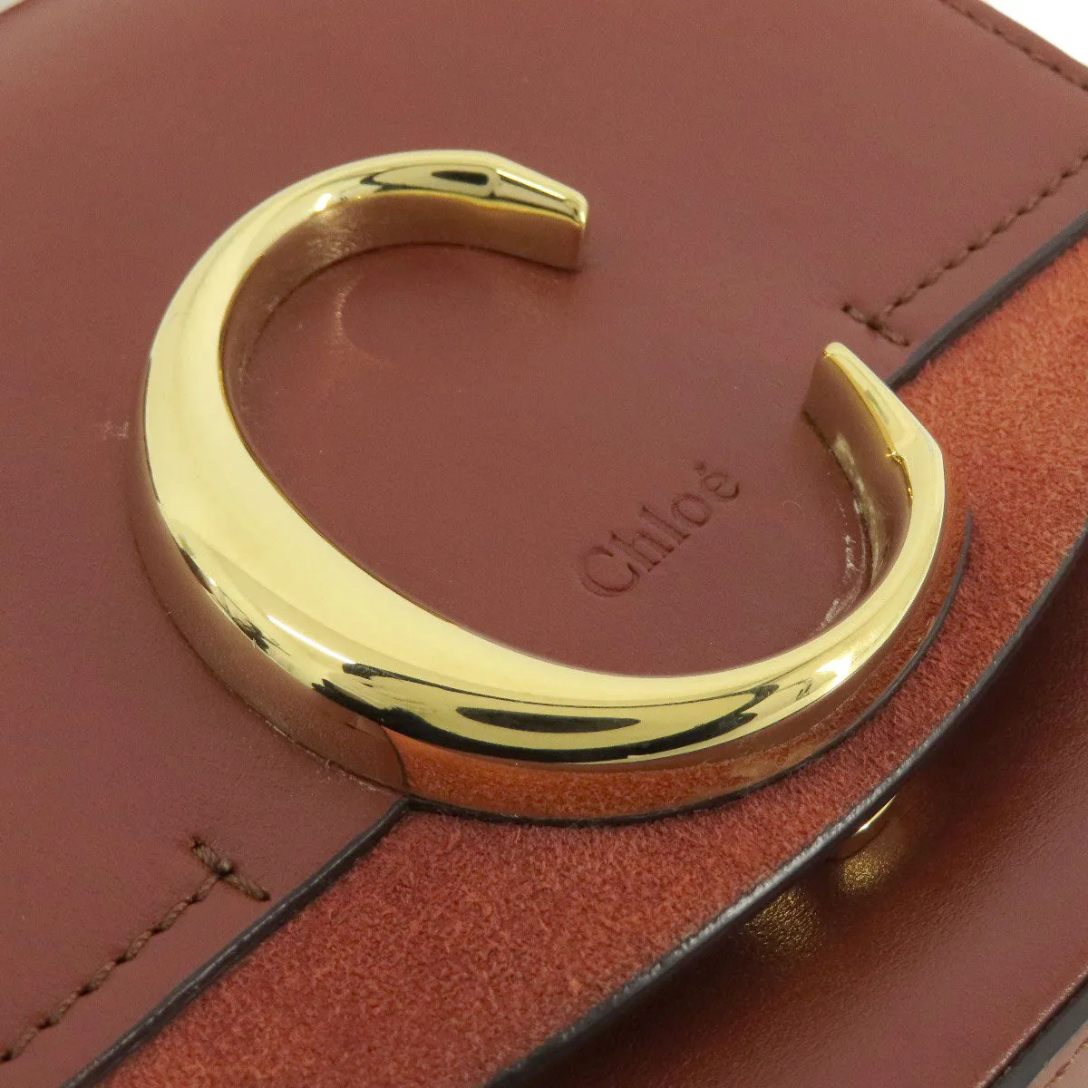 Chloe Shoulder Bag leather Brown Mini long Shoulder Chloe C 2WAY