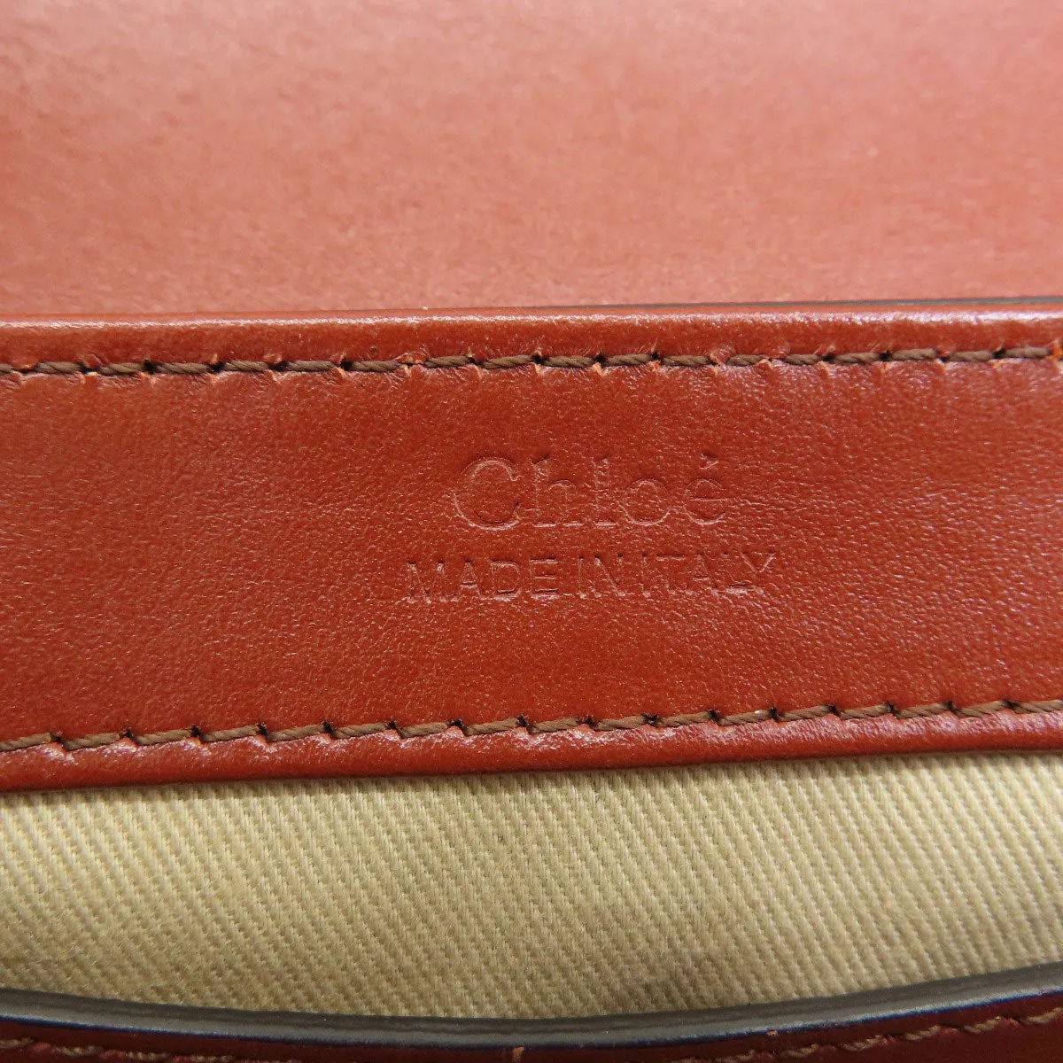 Chloe Shoulder Bag leather Brown Mini long Shoulder Chloe C 2WAY