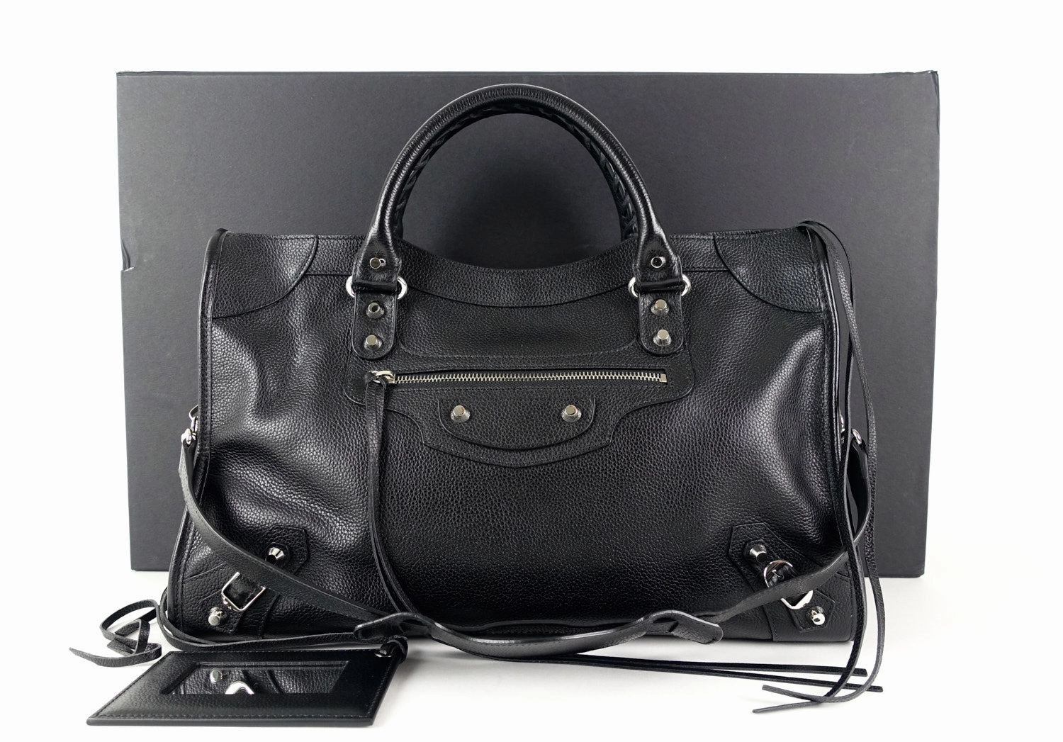 Classic Agneau Leather City Bag