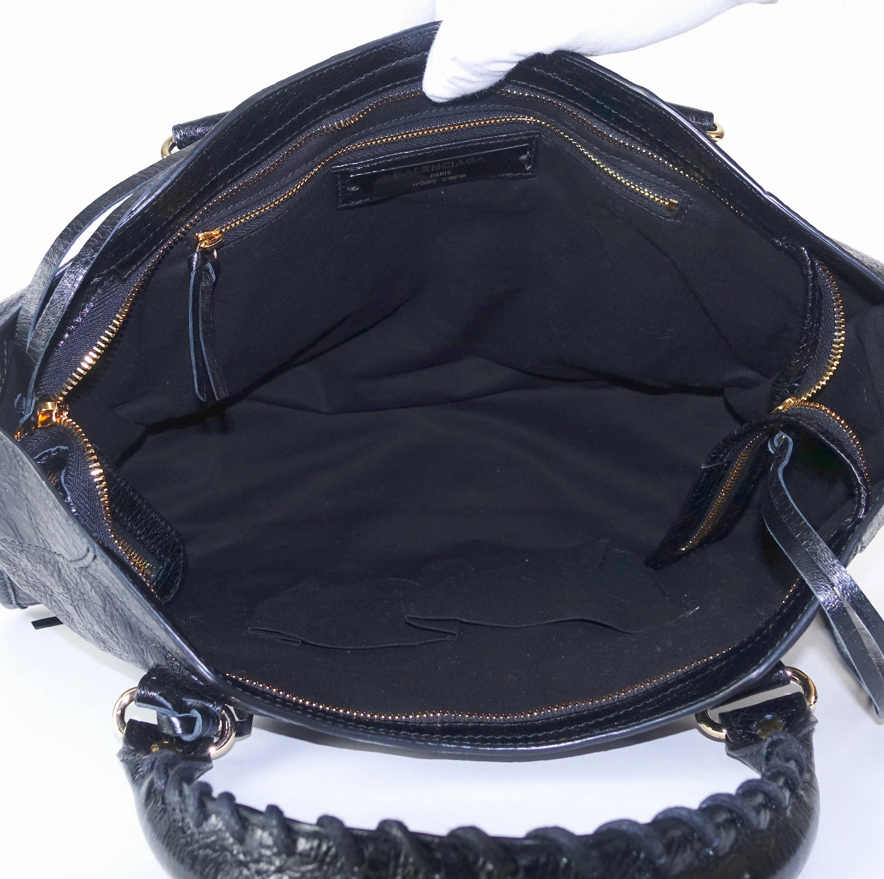 Classic Agneau Leather City Bag
