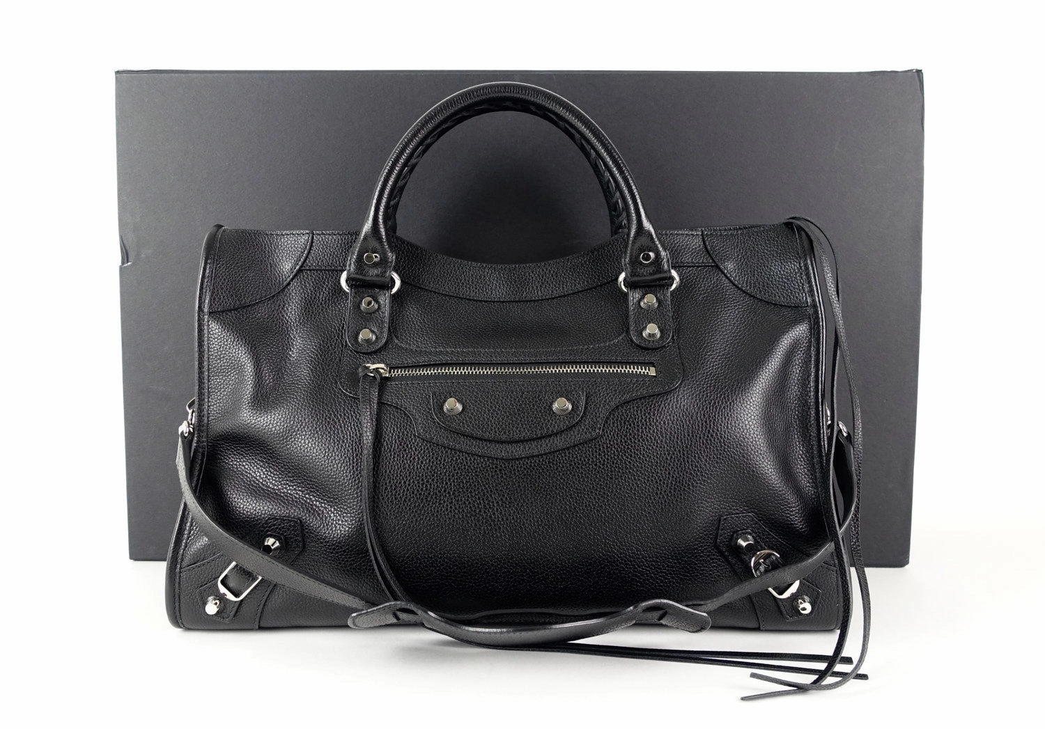 Classic Agneau Leather City Bag