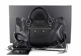 Classic Agneau Leather City Bag