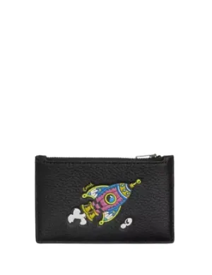 Coach Cosmic Coach Zip Card Case With Rocket Print
