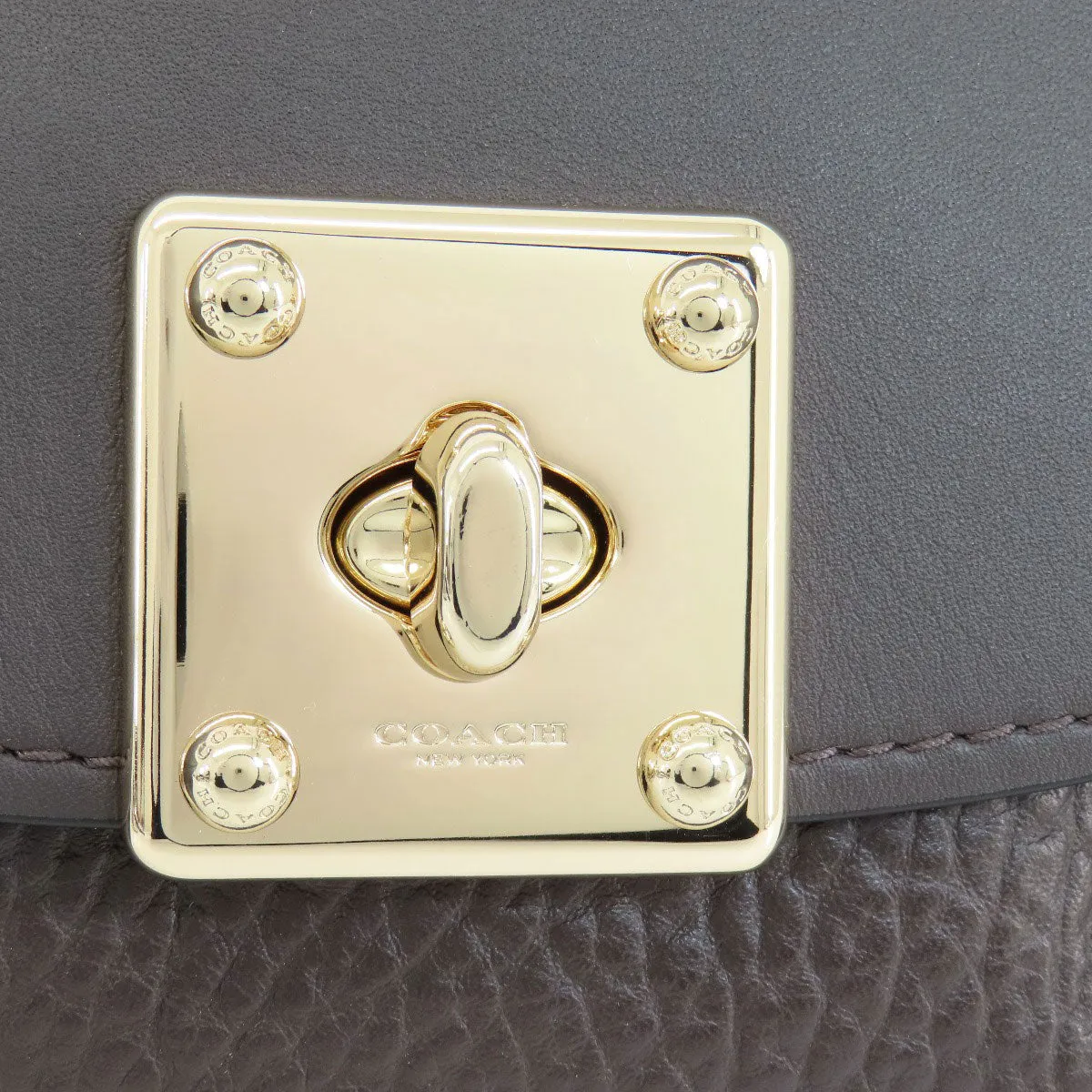 COACH Shoulder Bag 38388 leather Brown 2WAY Women Used