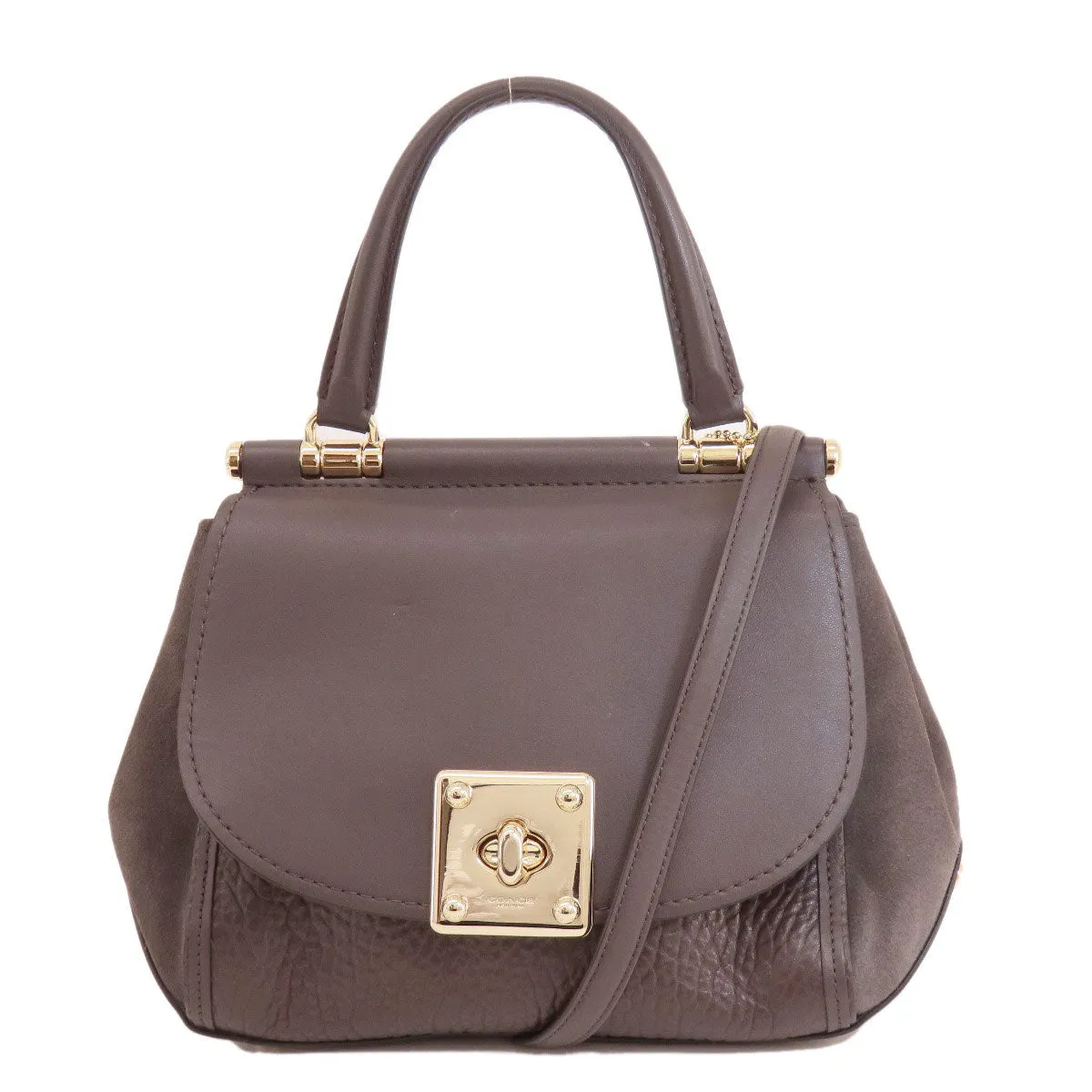 COACH Shoulder Bag 38388 leather Brown 2WAY Women Used