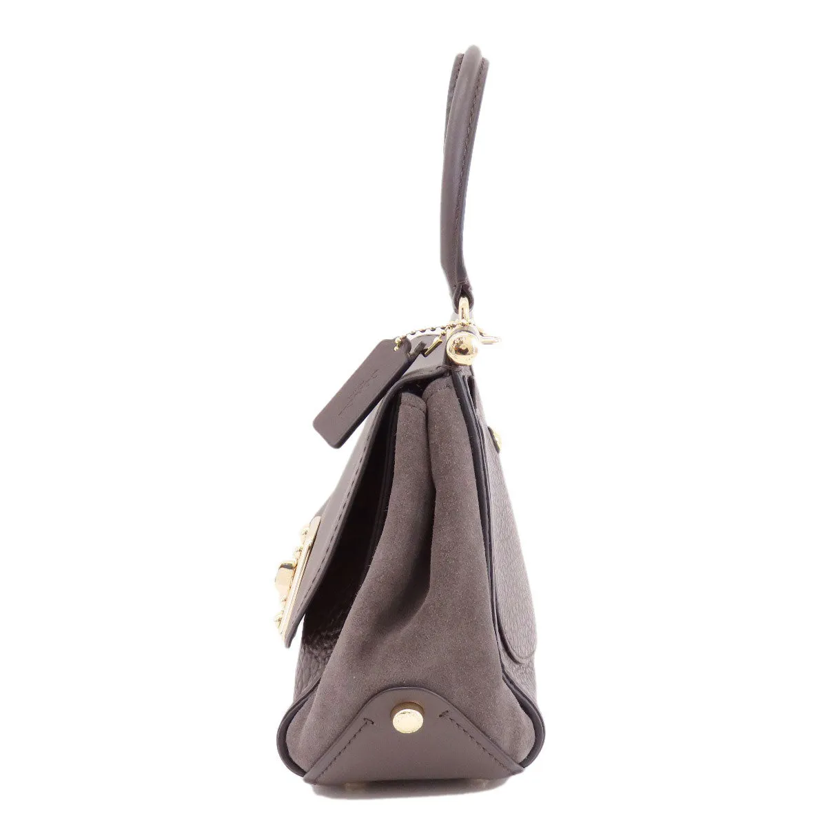 COACH Shoulder Bag 38388 leather Brown 2WAY Women Used