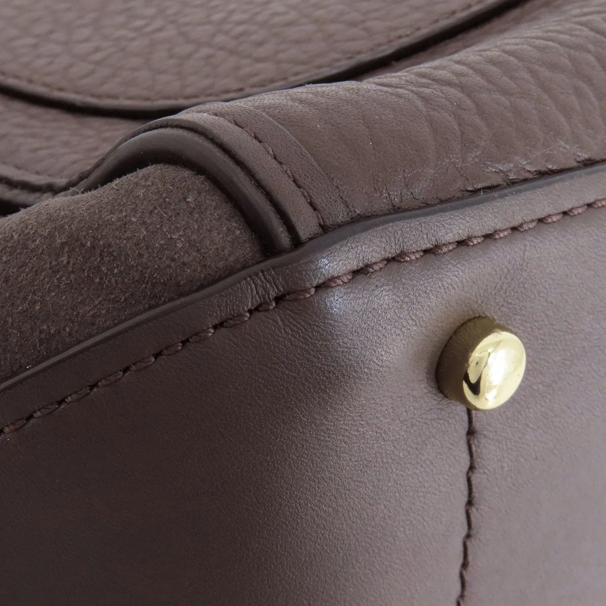 COACH Shoulder Bag 38388 leather Brown 2WAY Women Used